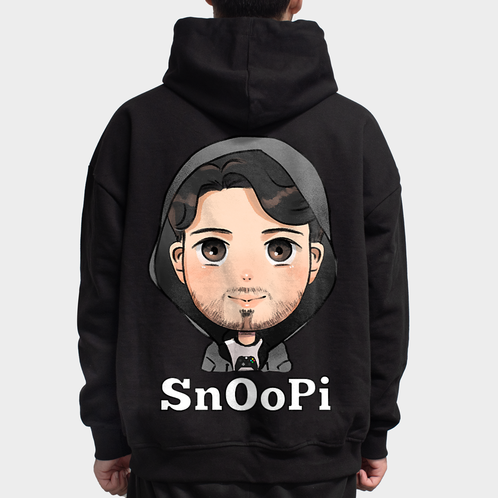 هودی طرح دو طرفه اسنوپی (SnOoPi)نمای پشت ۱ - رنگ مشکی5