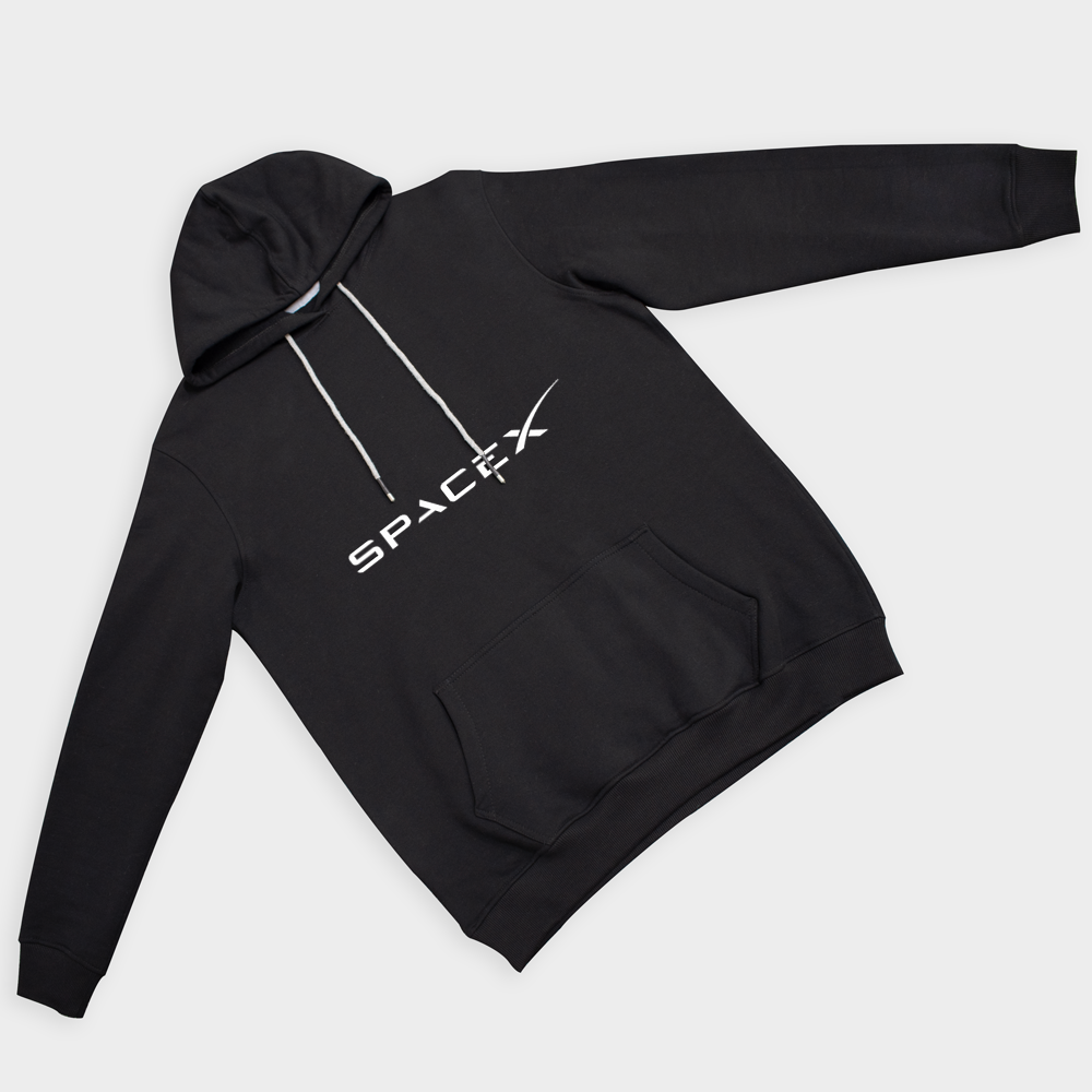 هودی سه نخ Space Xنمای روبرو ۲ - رنگ مشکی0