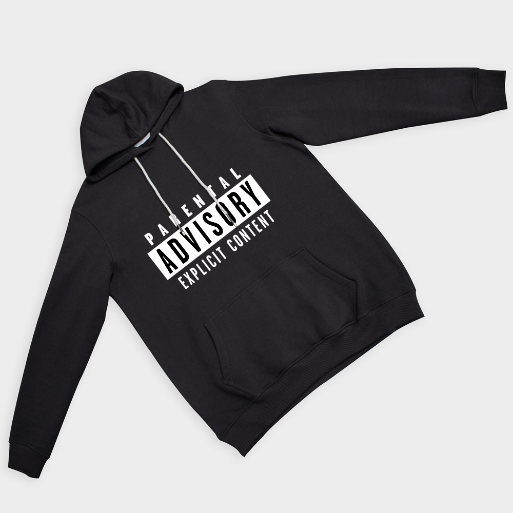 هودی سه نخ Parental Advisoryنمای روبرو ۲ - رنگ مشکی0