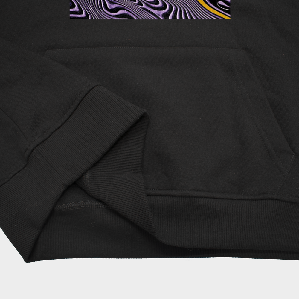 هودی باکس let it happenنمای نزدیک جیب - رنگ مشکی3