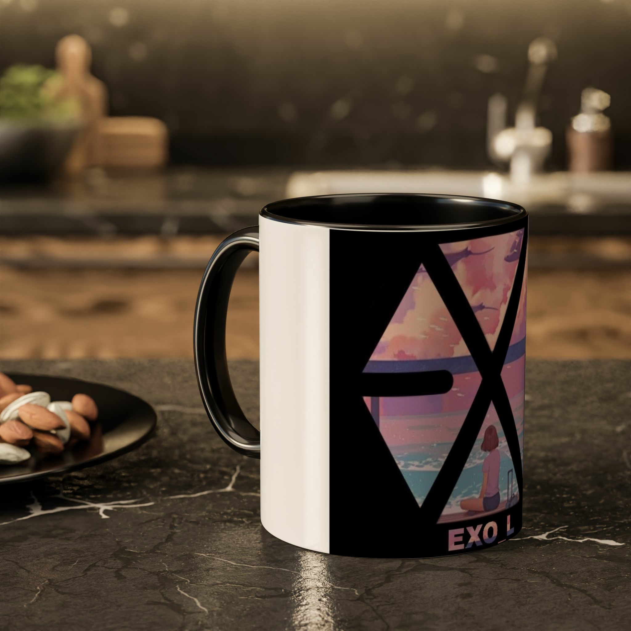 ماگ با طرح EXOزمینه ۲ - رنگ مشکی2