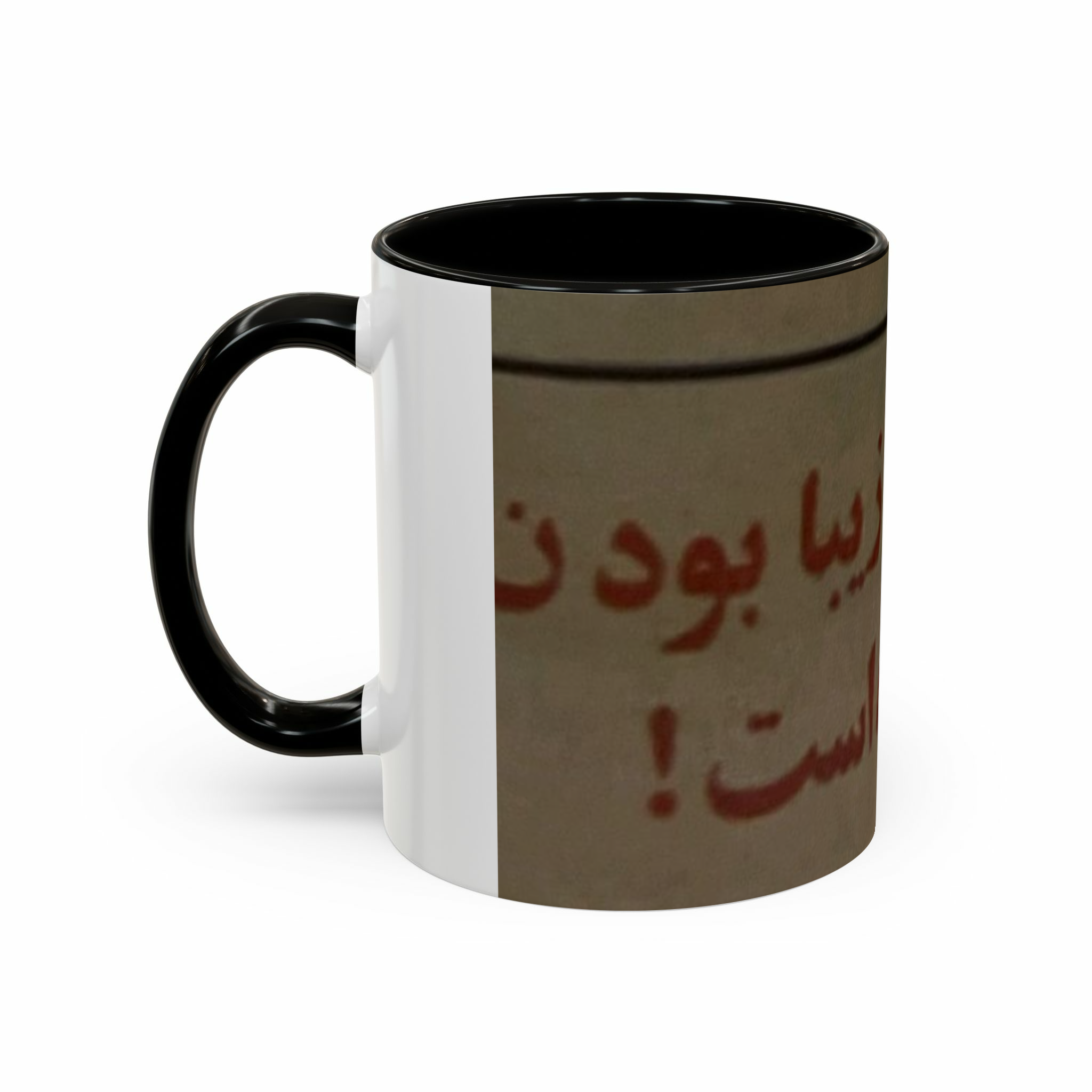 ماگ طرح دختر زیبانمای چپ - رنگ مشکی4