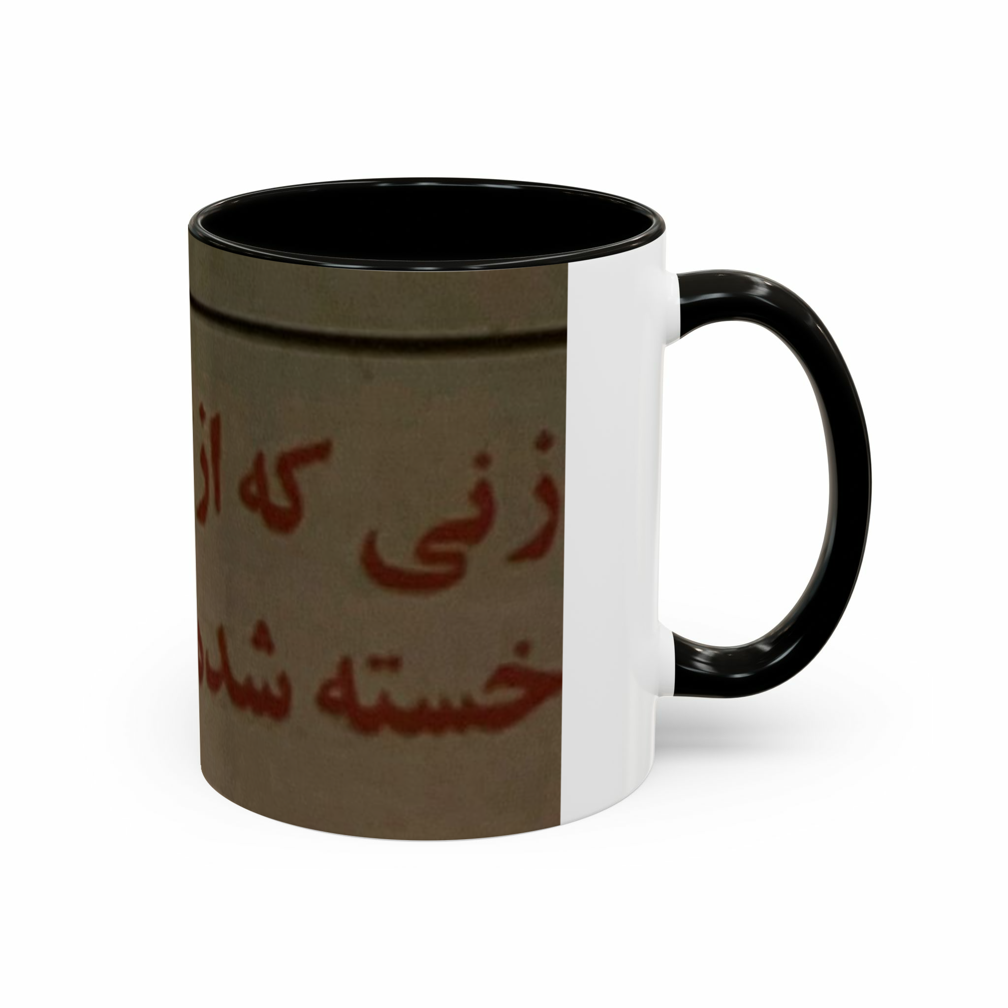 ماگ طرح دختر زیبانمای راست  - رنگ مشکی5