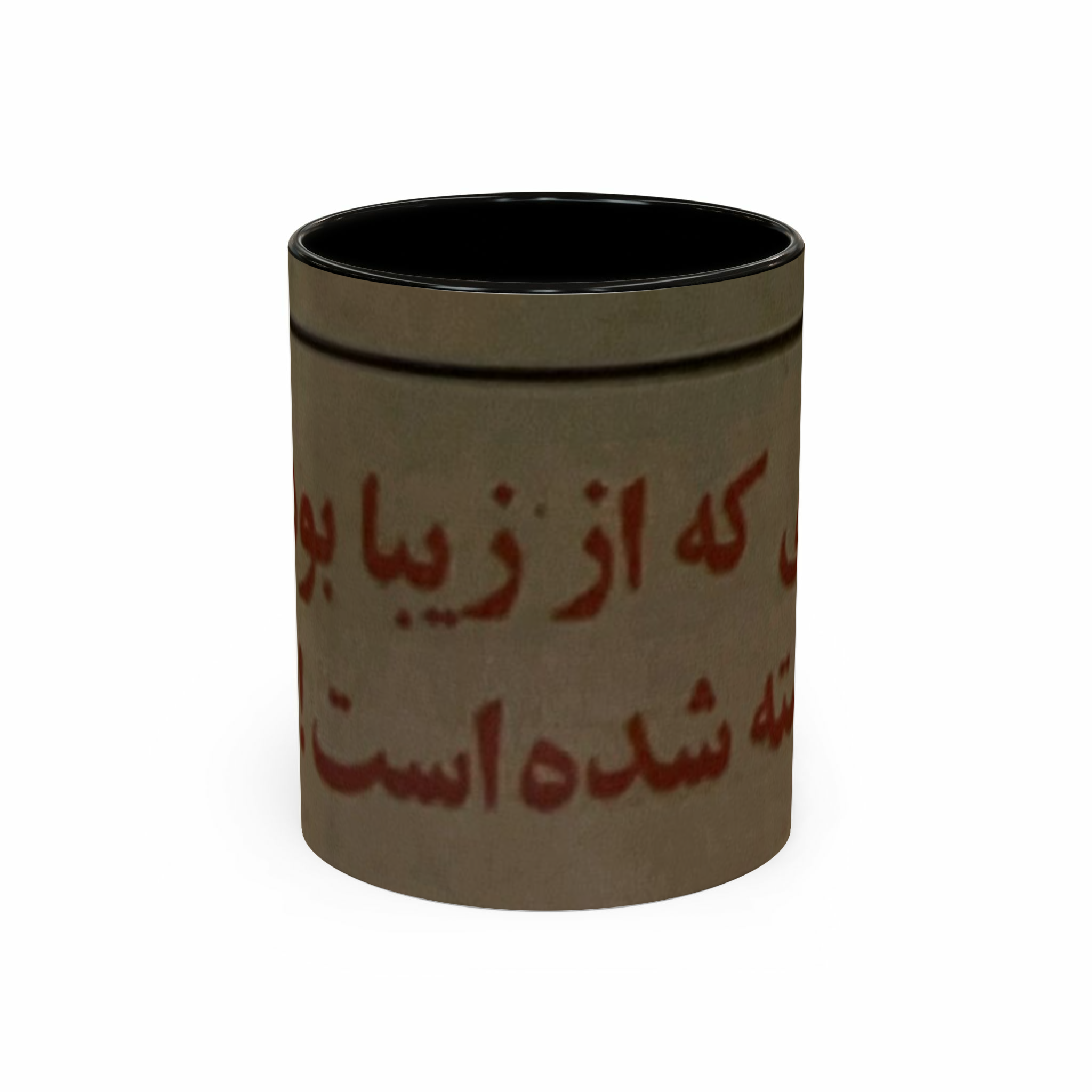 ماگ طرح دختر زیبانمای روبرو  - رنگ مشکی