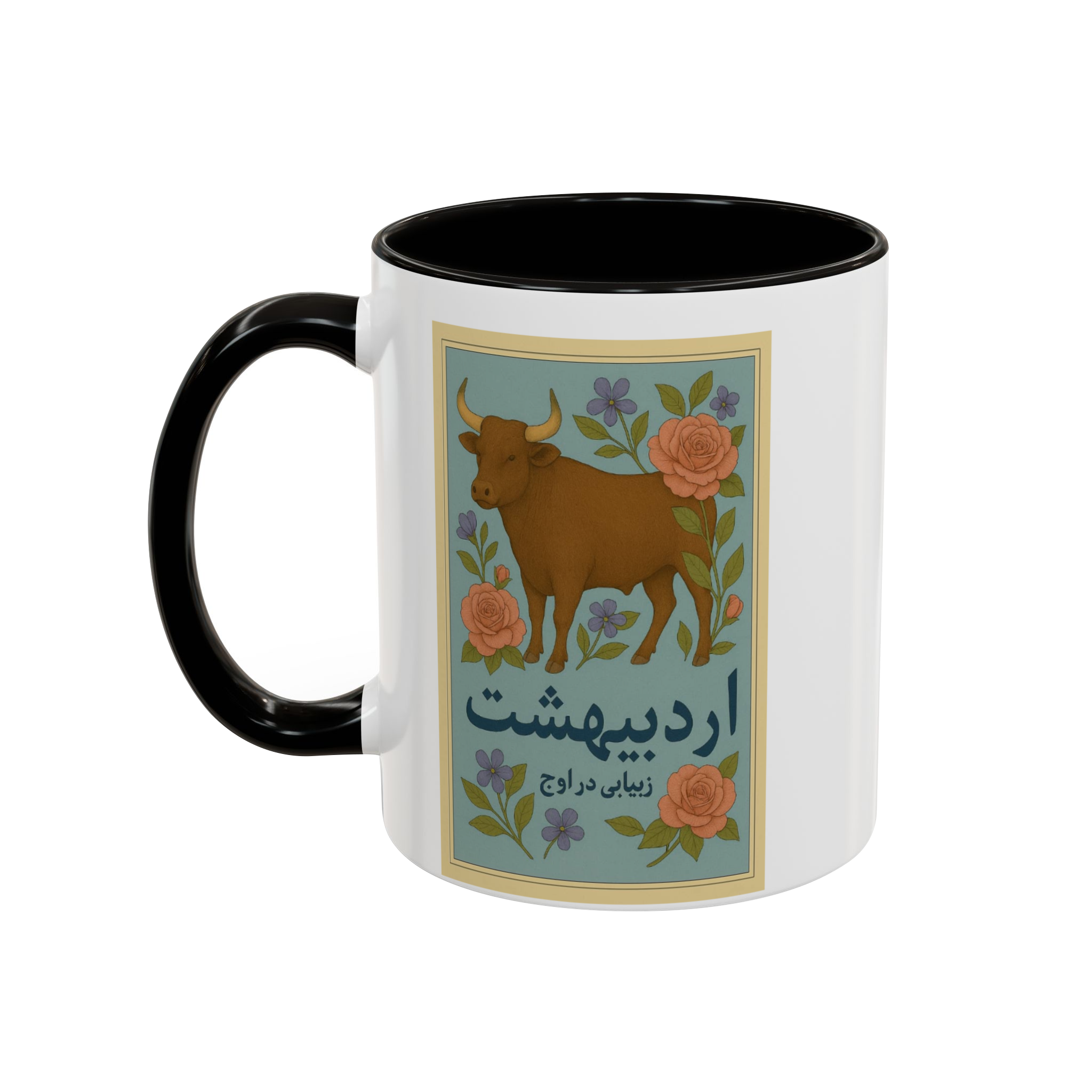 ماگ طرح ماه اردیبهشتنمای چپ - رنگ مشکی1