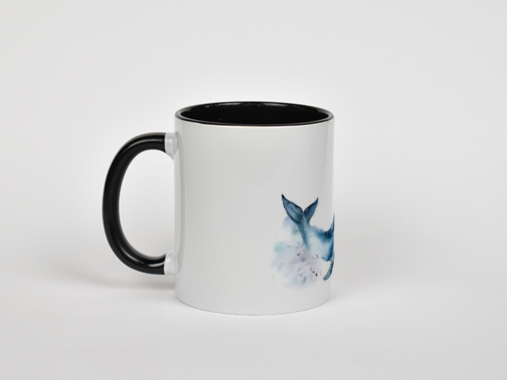 ماگ نهنگ آبینمای چپ - رنگ مشکی3