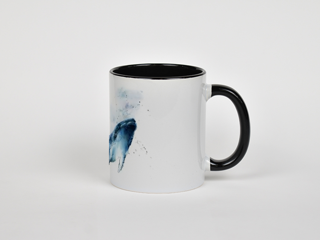 ماگ نهنگ آبینمای راست  - رنگ مشکی2