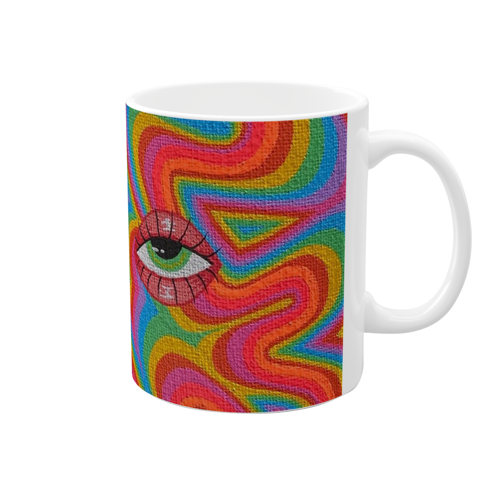 لیوان ماگ Rainbow eyesنمای راست