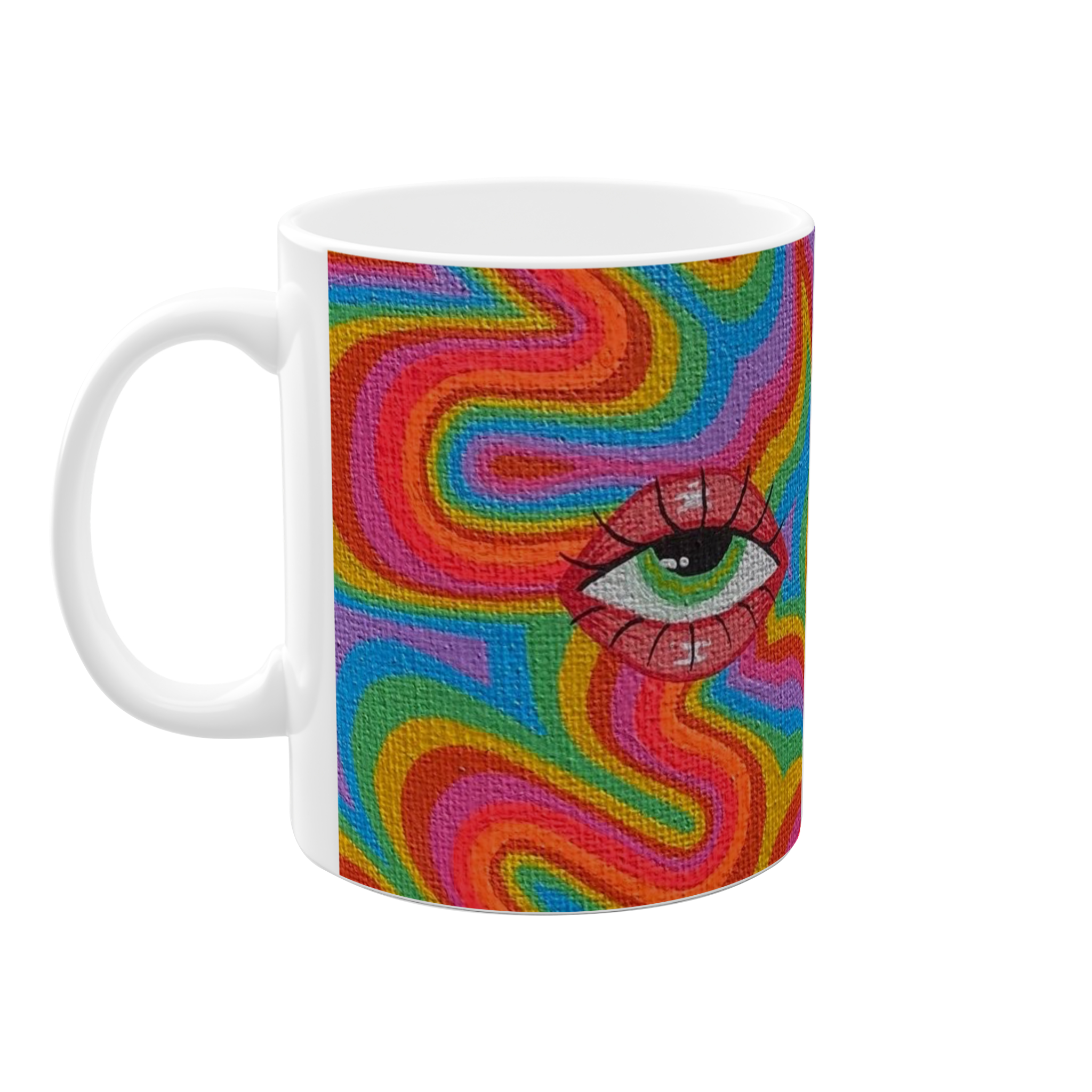 لیوان ماگ Rainbow eyesنمای چپ3