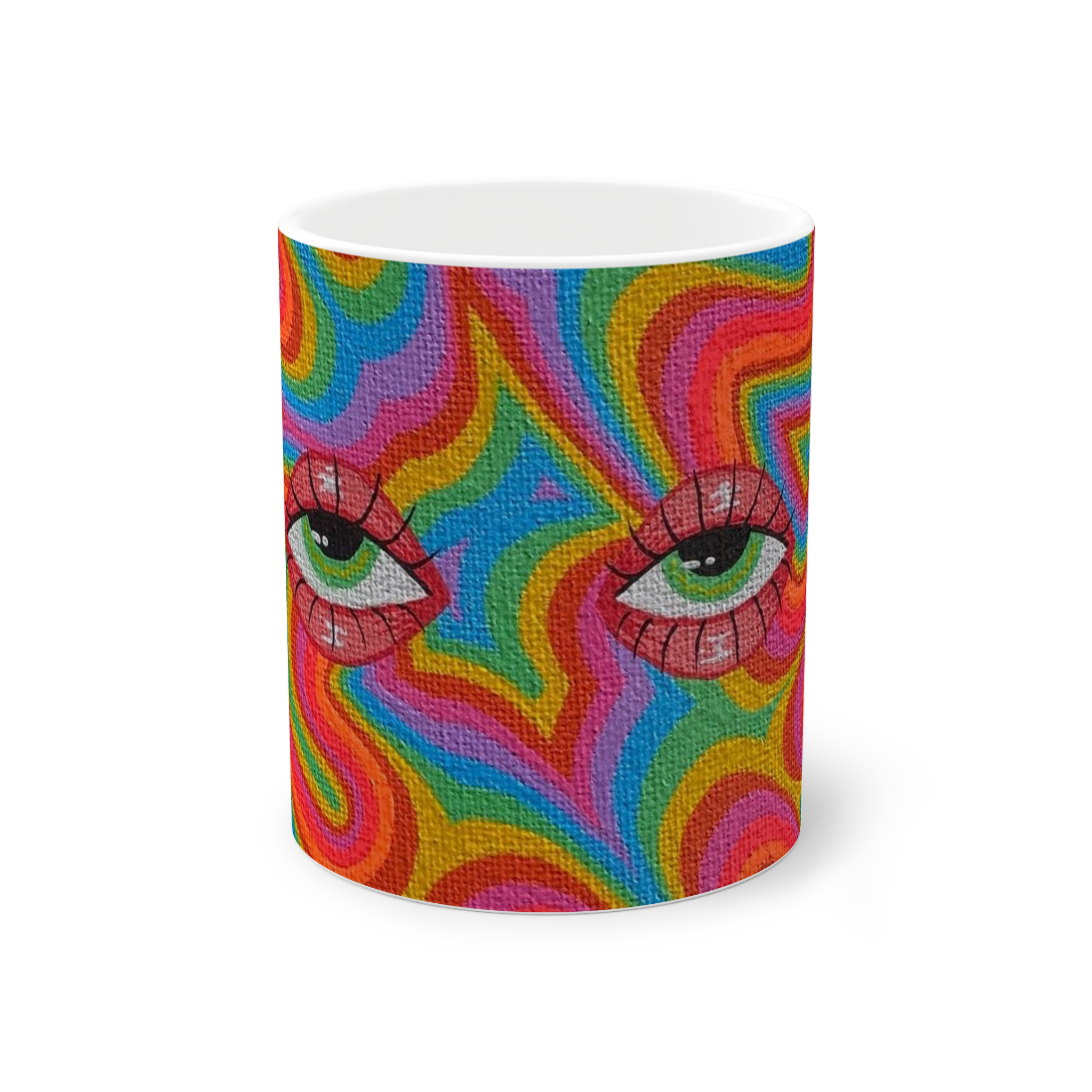 لیوان ماگ Rainbow eyesنمای روبرو2