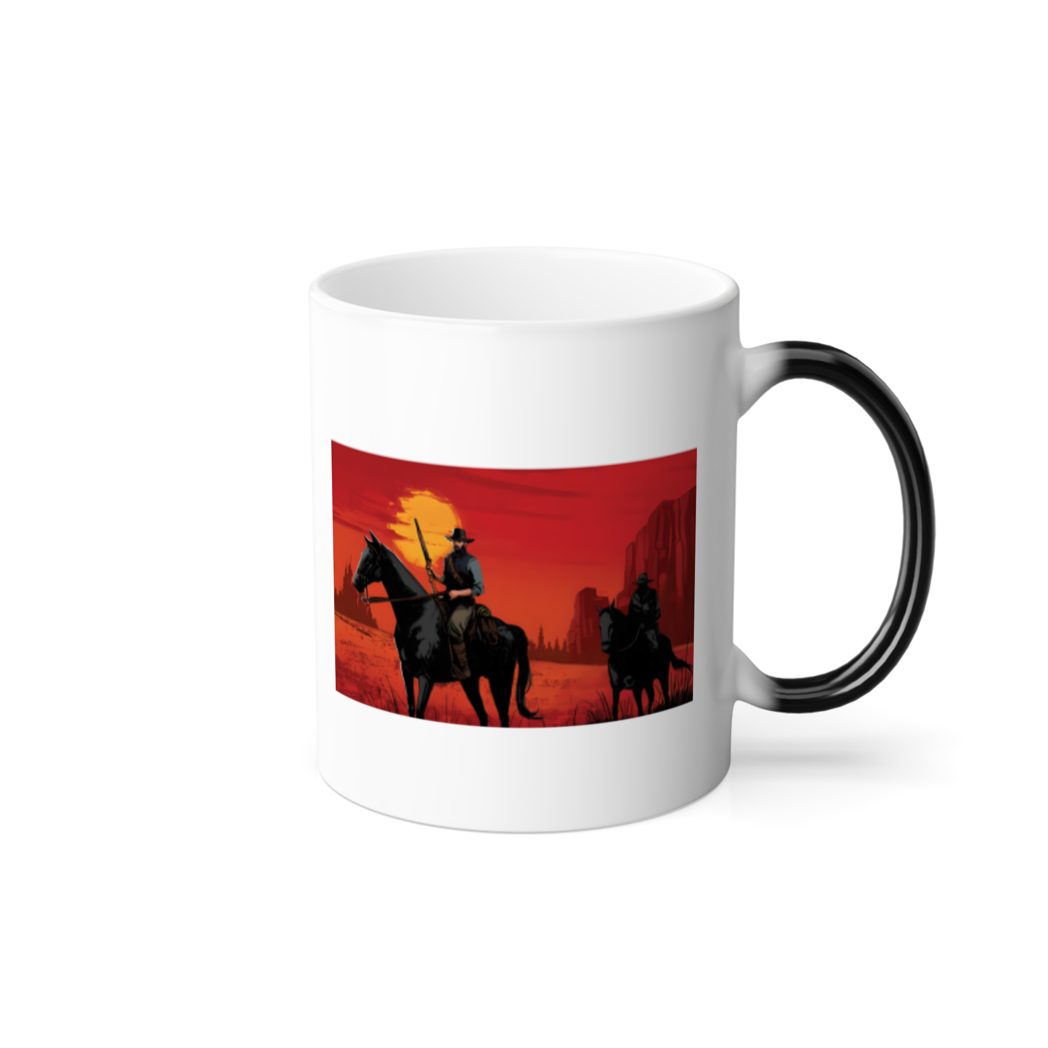 ماگ حرارتی طرح Red Dead Redemptionنمای راست - رنگ سفید4