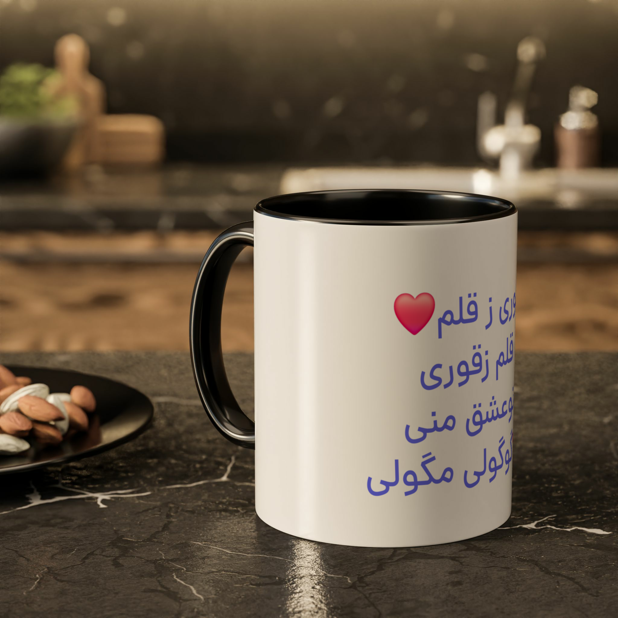 ماگ طرح عشقزمینه ۲ - رنگ مشکی2