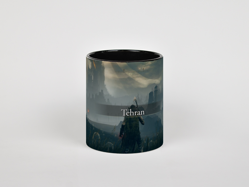 لیوان تهراننمای روبرو  - رنگ مشکی0