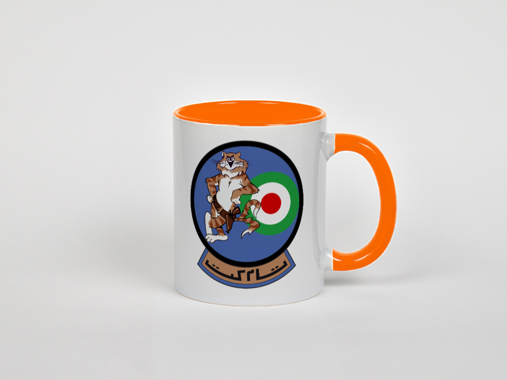 ماگ طرح پچ های سینه جنگنده اف۱۴ تامکتنمای راست  - رنگ نارنجی0