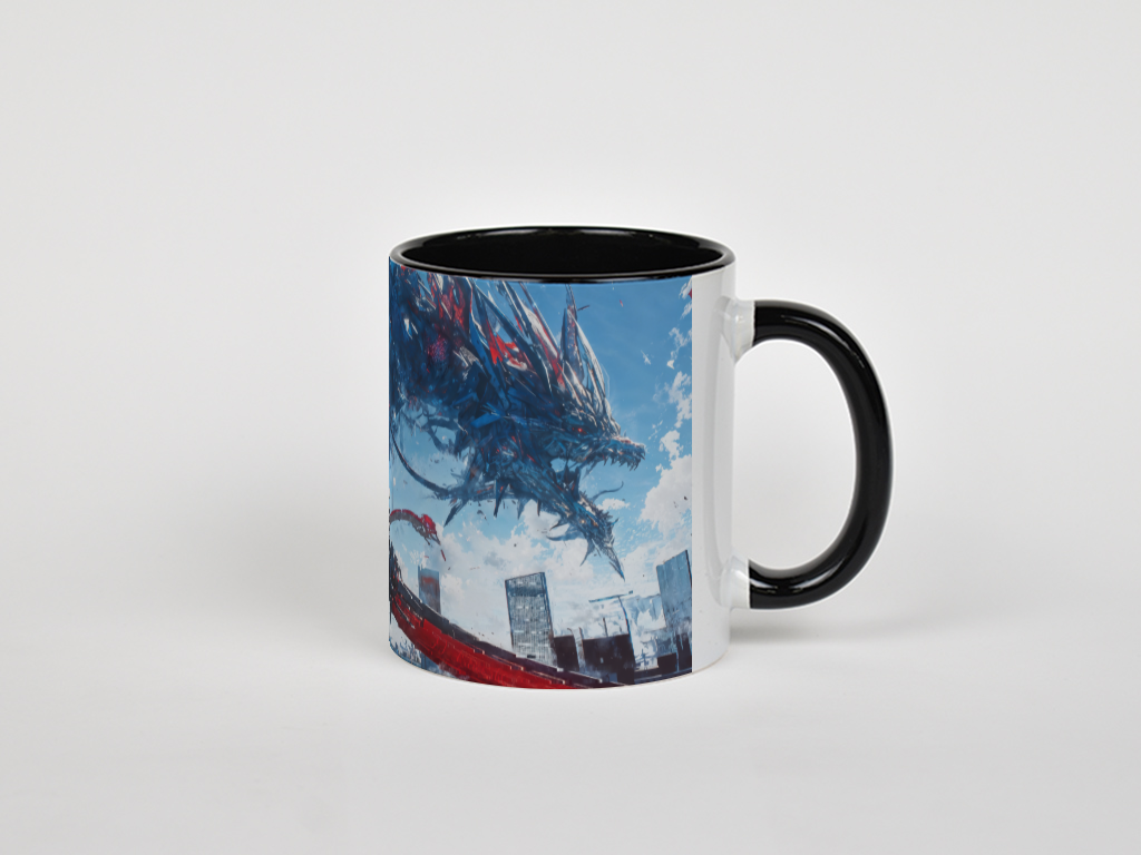 ماگ طرح dragon boyنمای راست  - رنگ مشکی2