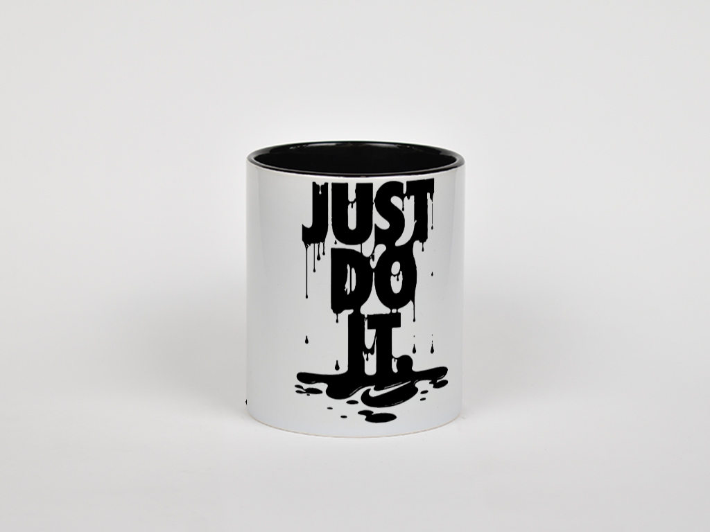 ماگ طرح just do itنمای روبرو - رنگ مشکی