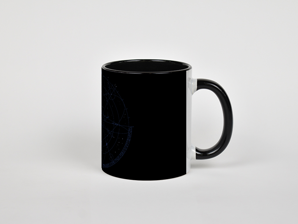 ماگ طرح galaxyنمای راست - رنگ مشکی2