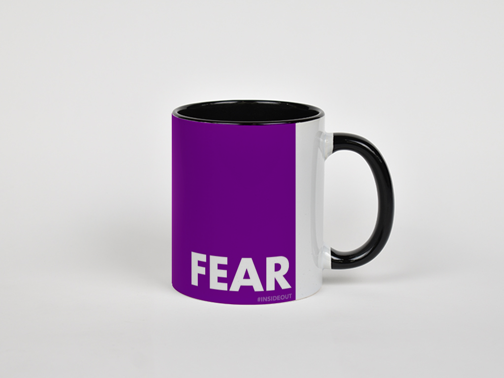ماگ اینساید اوت ( Fear )نمای راست - رنگ مشکی2
