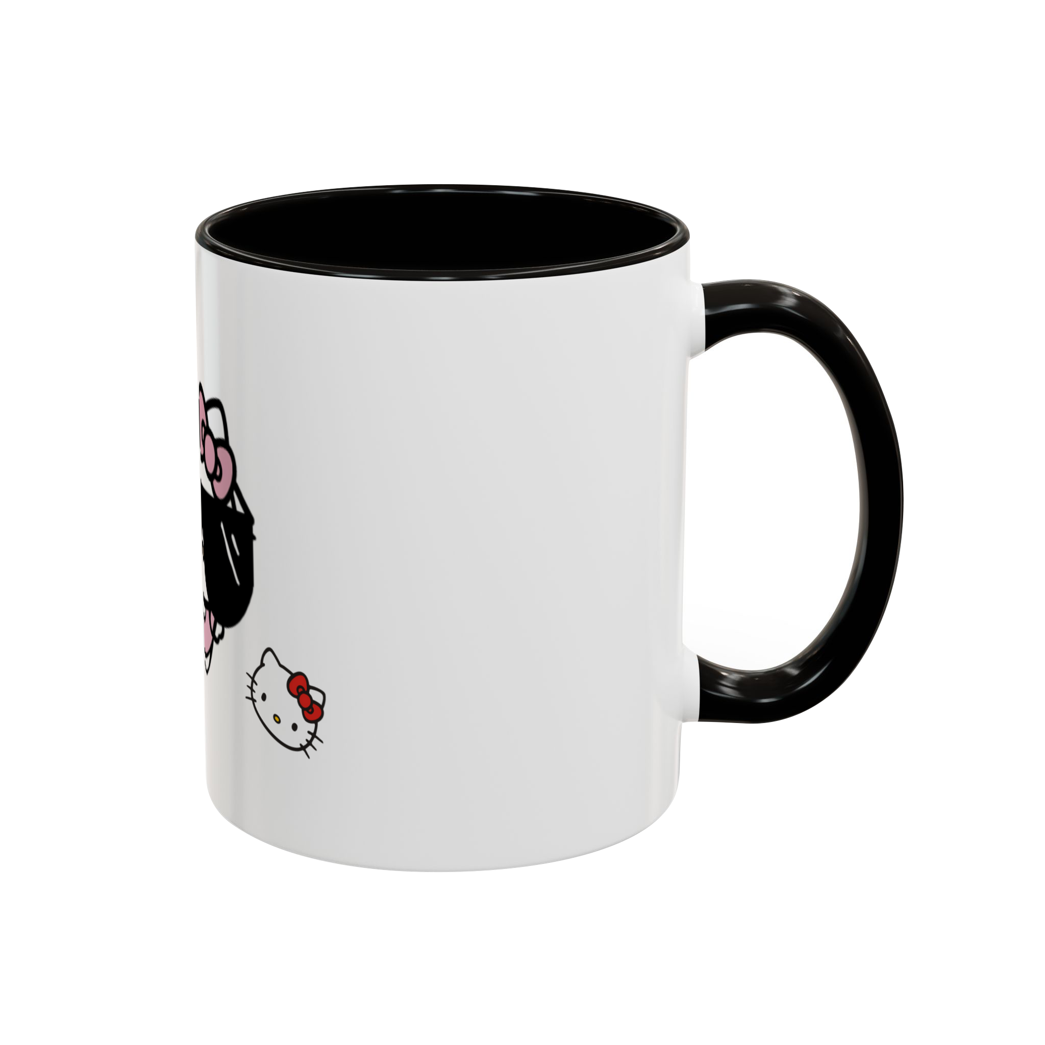 ماگ طرح hello kittyنمای راست  - رنگ مشکی