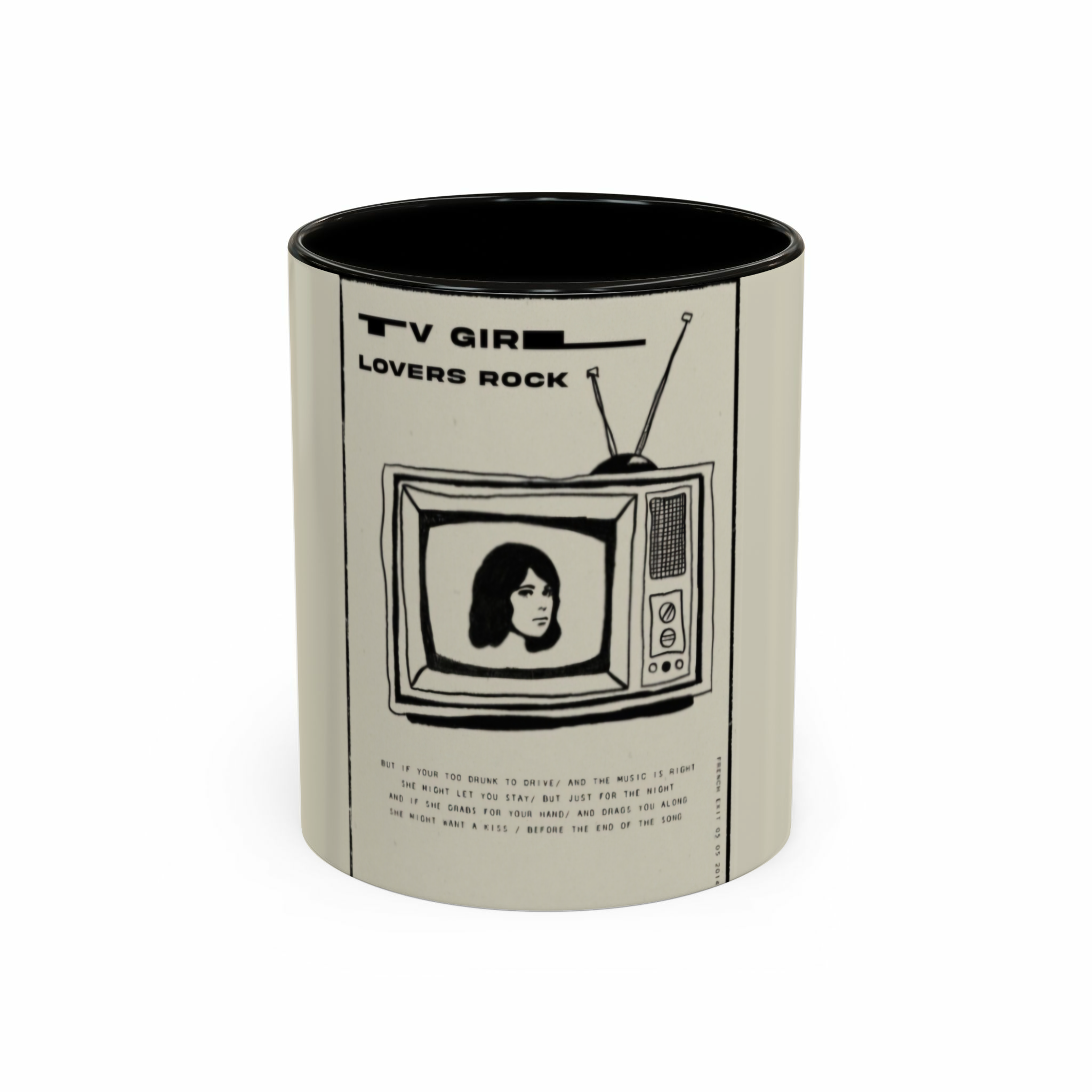 ماگ طرح Tv girlنمای روبرو  - رنگ مشکی3