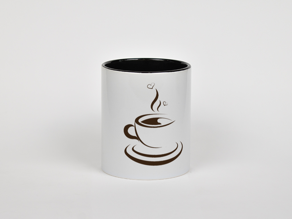 ماگ طرح coffeeنمای روبرو - رنگ مشکی
