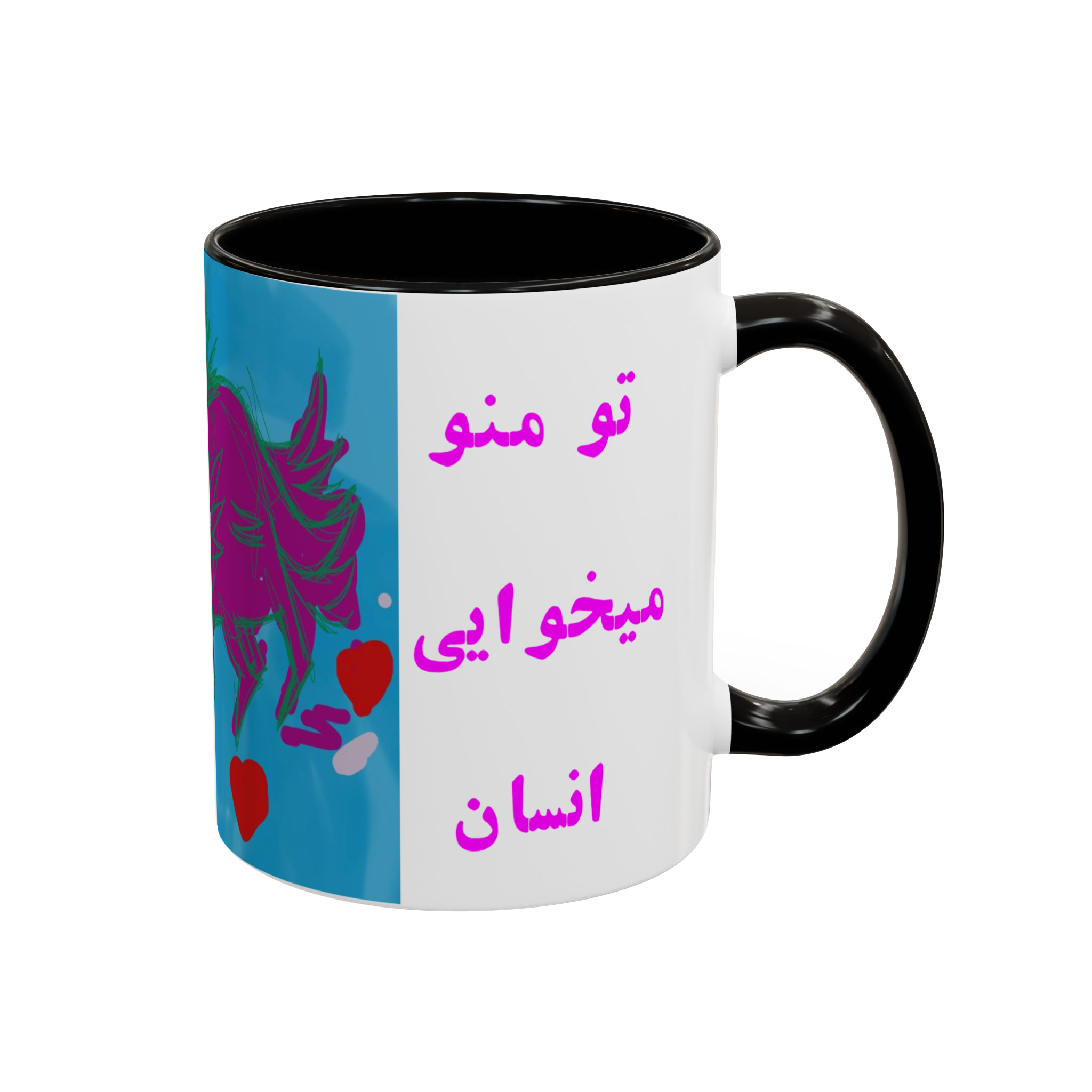 ماگ هیولای اسکچنمای راست - رنگ مشکی5