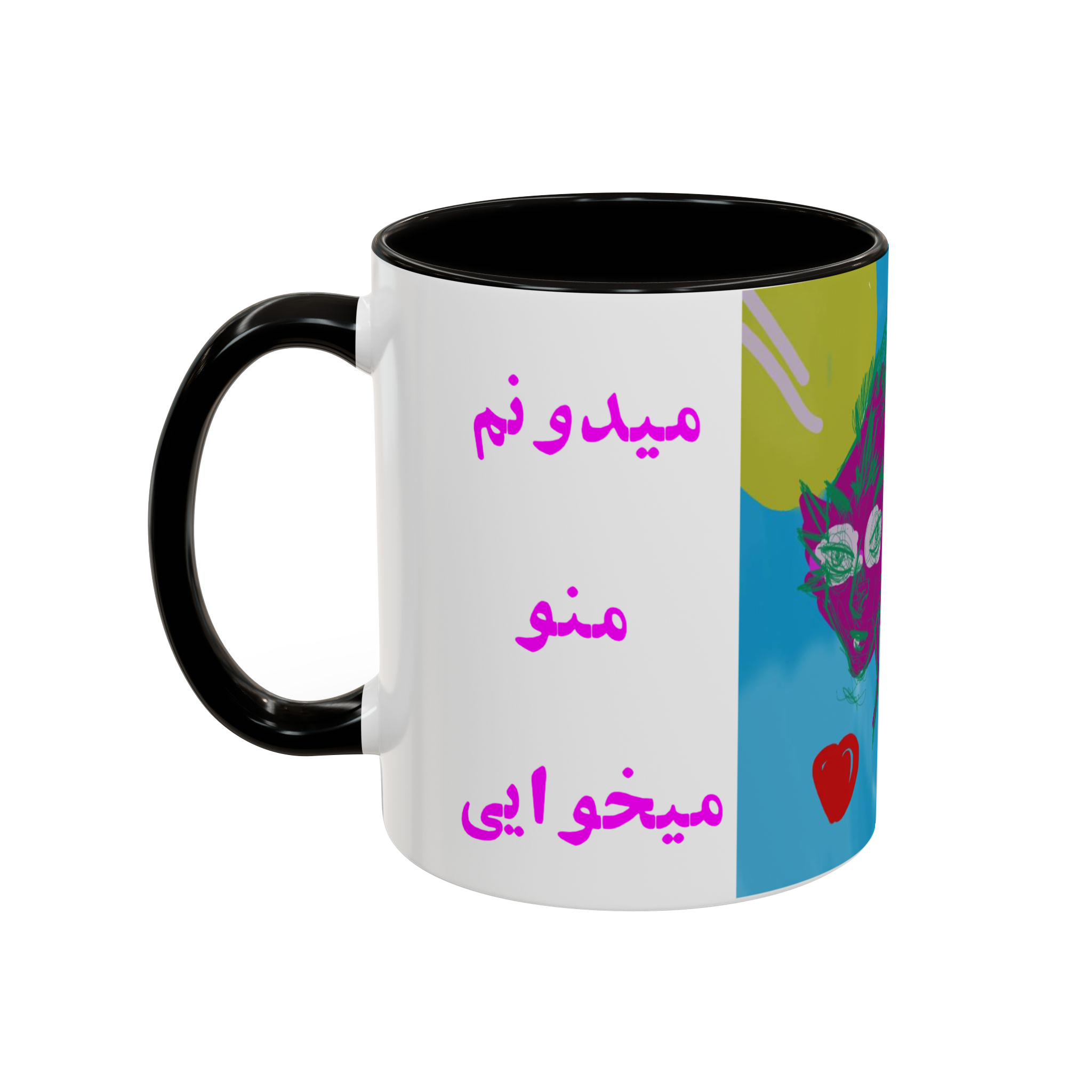ماگ هیولای اسکچنمای چپ - رنگ مشکی4
