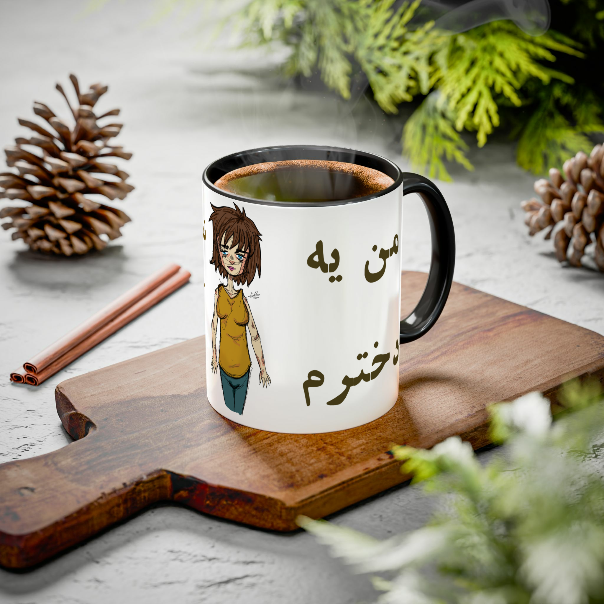 ماگ دختر گریانزمینه ۱ - رنگ مشکی2