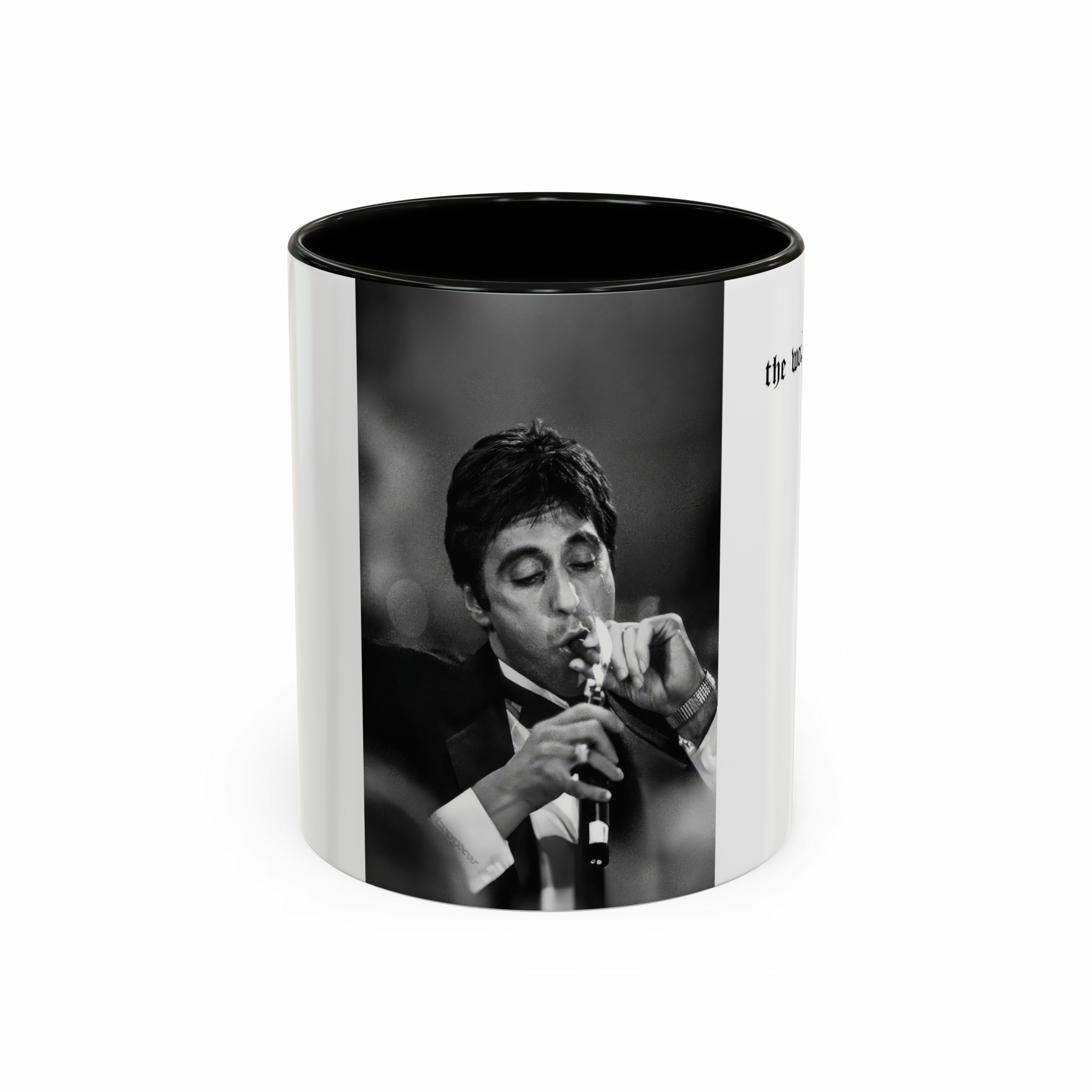 ماگ طرح آلپاچینونمای روبرو - رنگ مشکی3