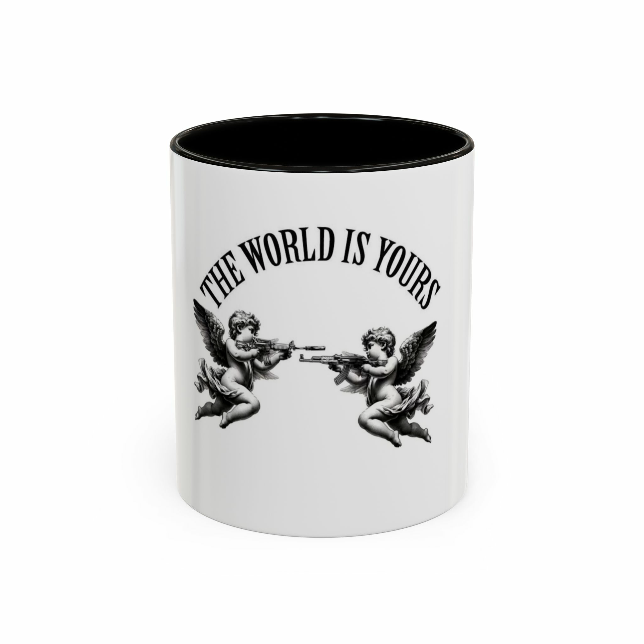 ماگ طرح The world is your'sنمای روبرو  - رنگ مشکی5
