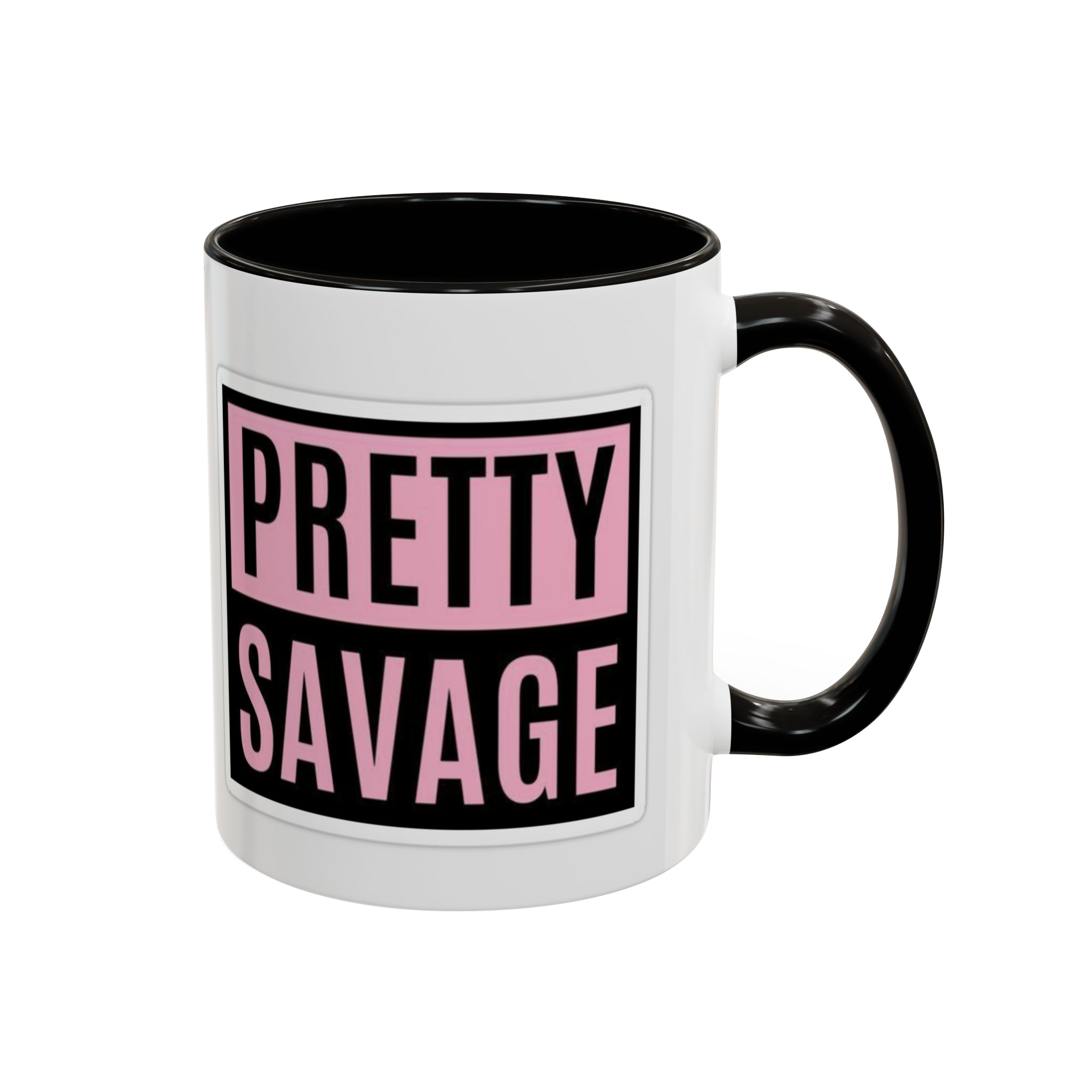 ماگ بلک پینک pretty savageنمای راست - رنگ مشکی4
