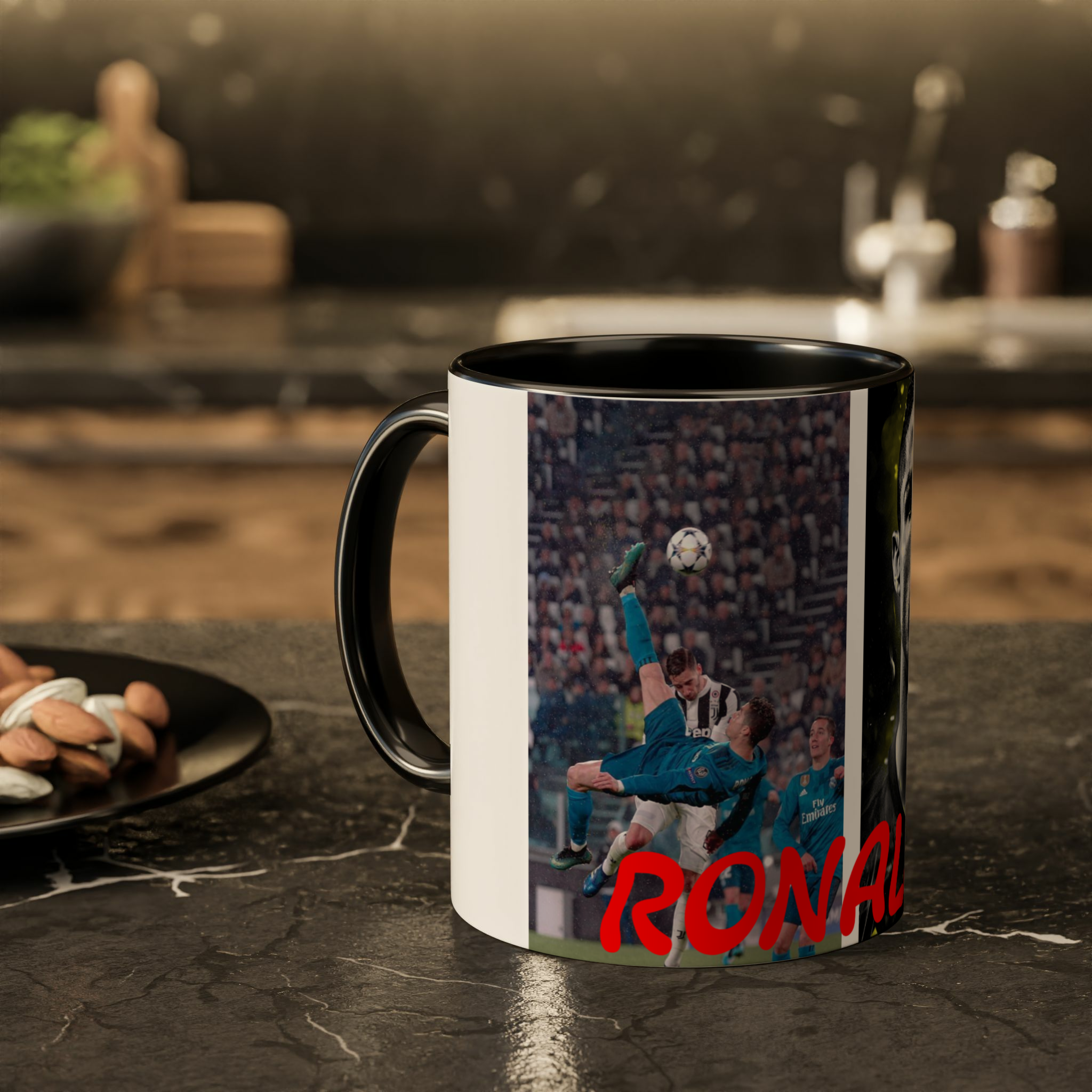 ماگ طرح رونالدو مدل 001زمینه ۲ - رنگ مشکی5