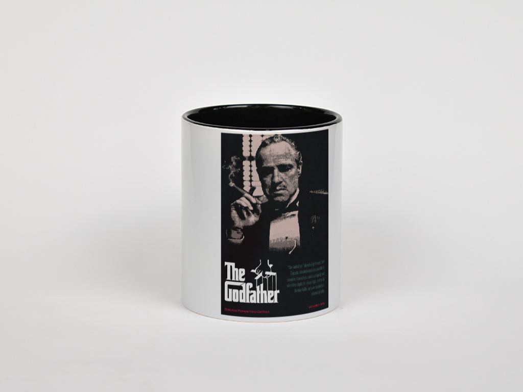 ماگ godfather 010نمای روبرو - رنگ مشکی