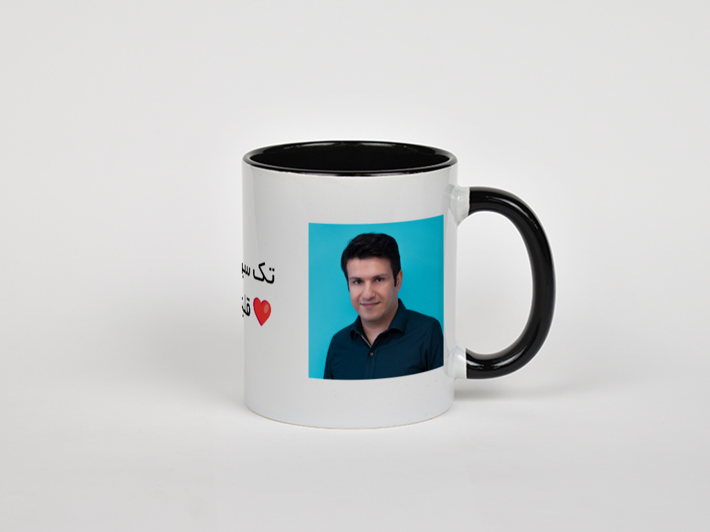 ماگ تک سی لول قلبمنمای راست  - رنگ مشکی2