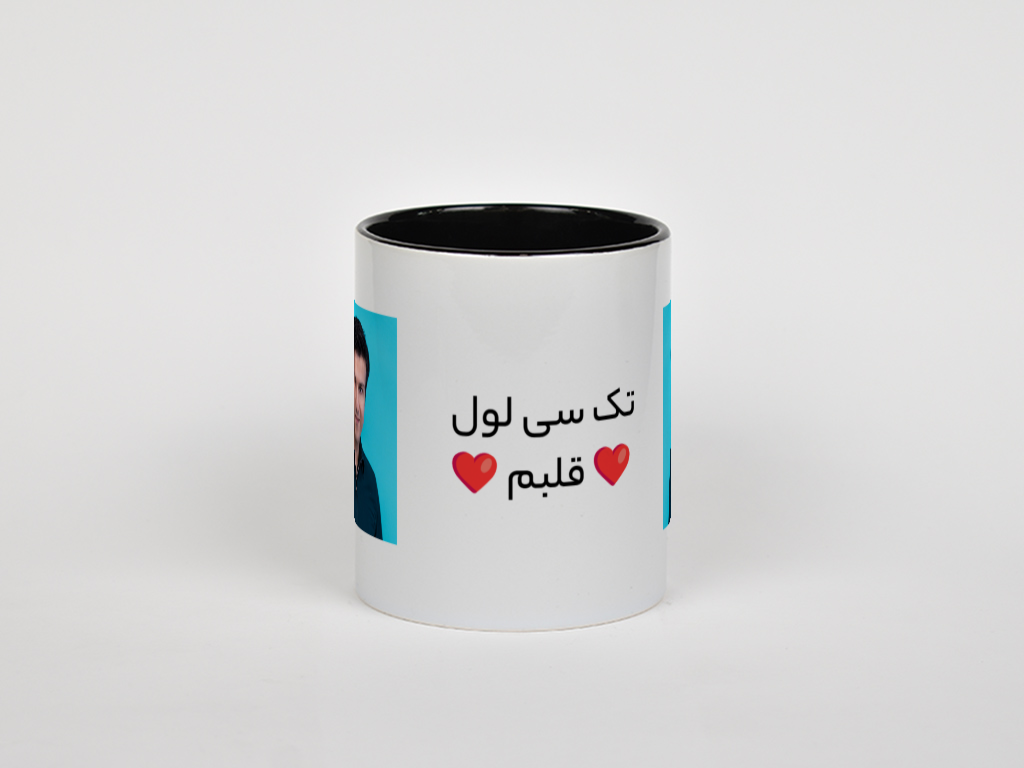 ماگ تک سی لول قلبمنمای روبرو  - رنگ مشکی0