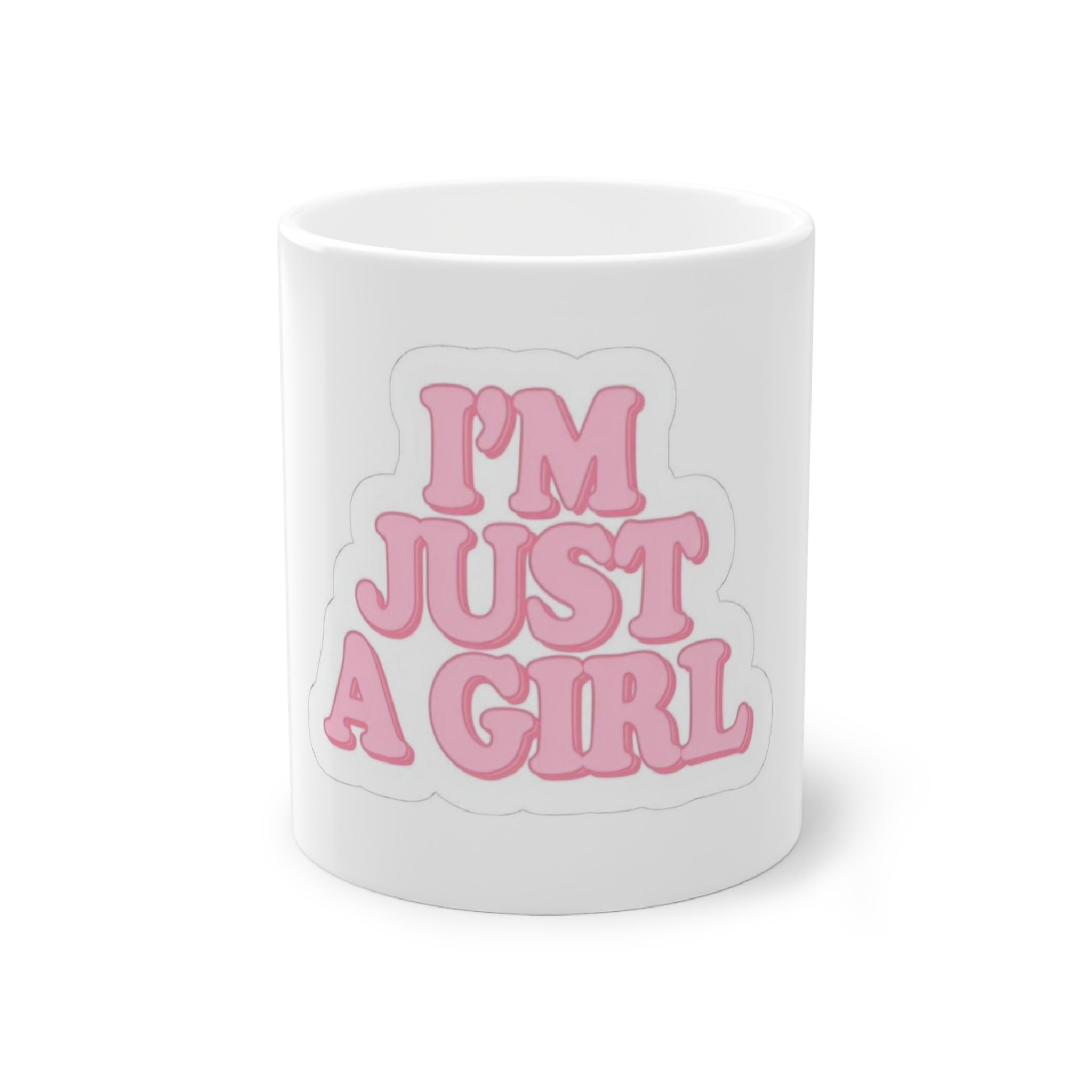 ماگ I’m just a girlنمای روبرو