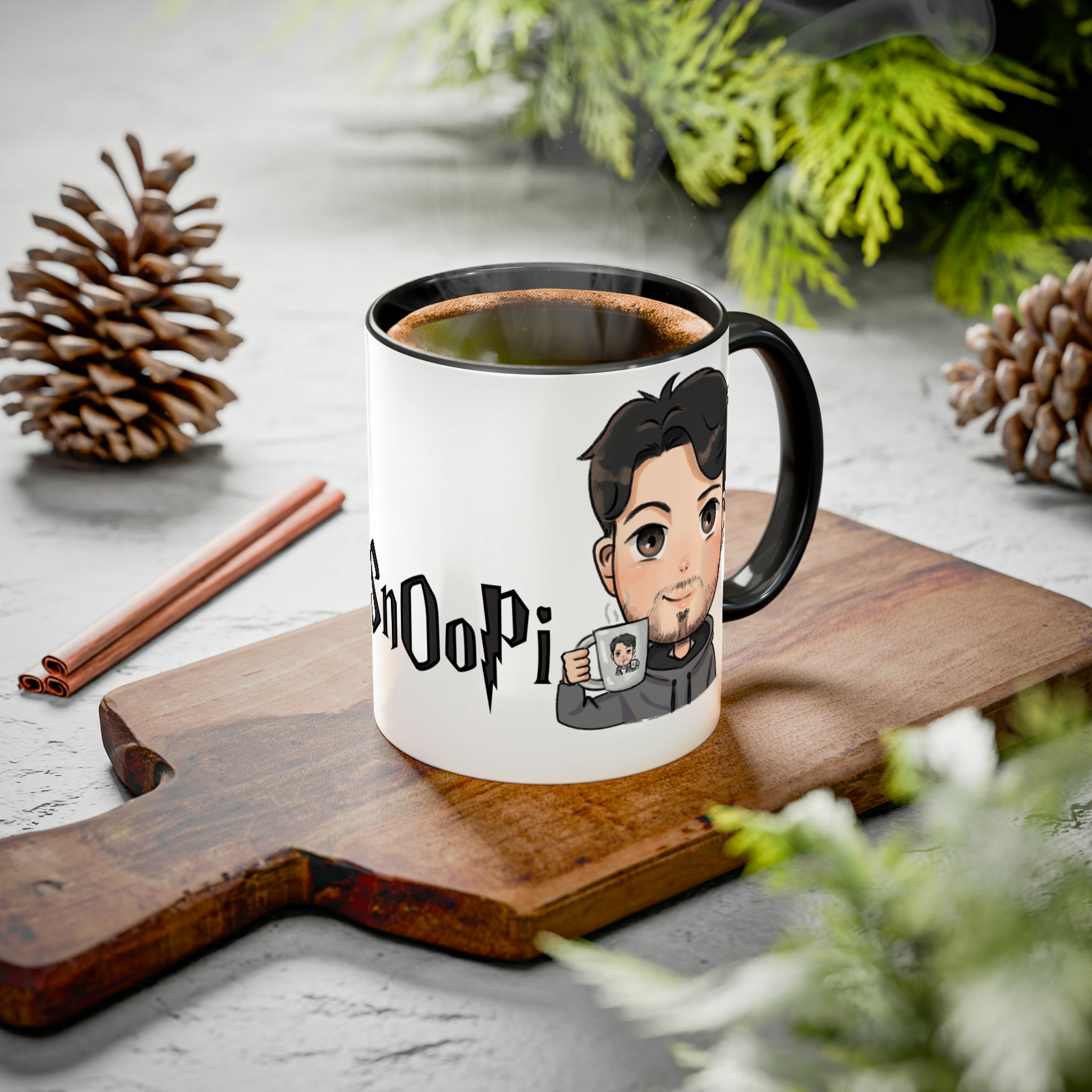 ماگ طرح اسنوپی (SnOoPi)زمینه ۱ - رنگ مشکی1