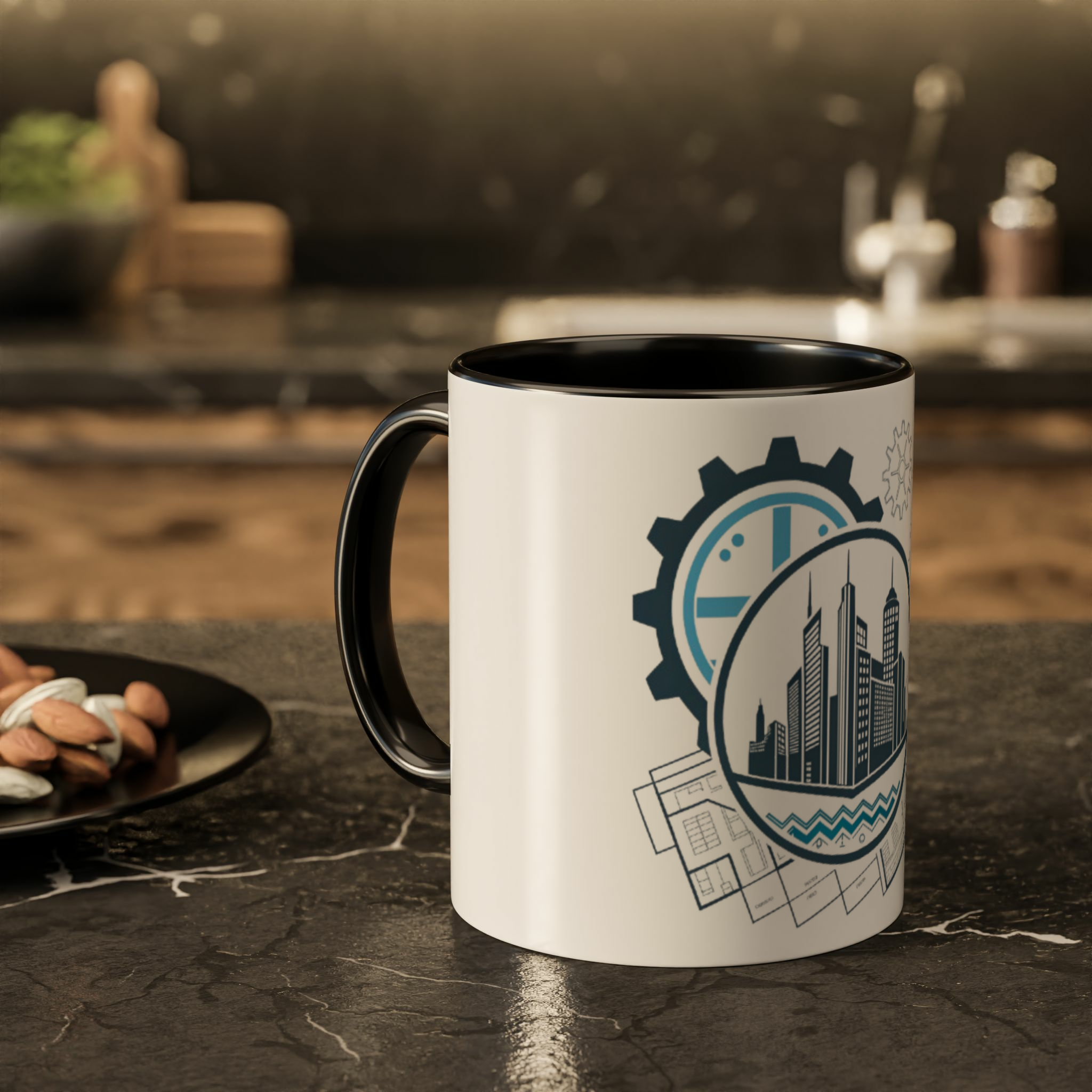 ماگ طرح مهندسیزمینه ۲ - رنگ مشکی2