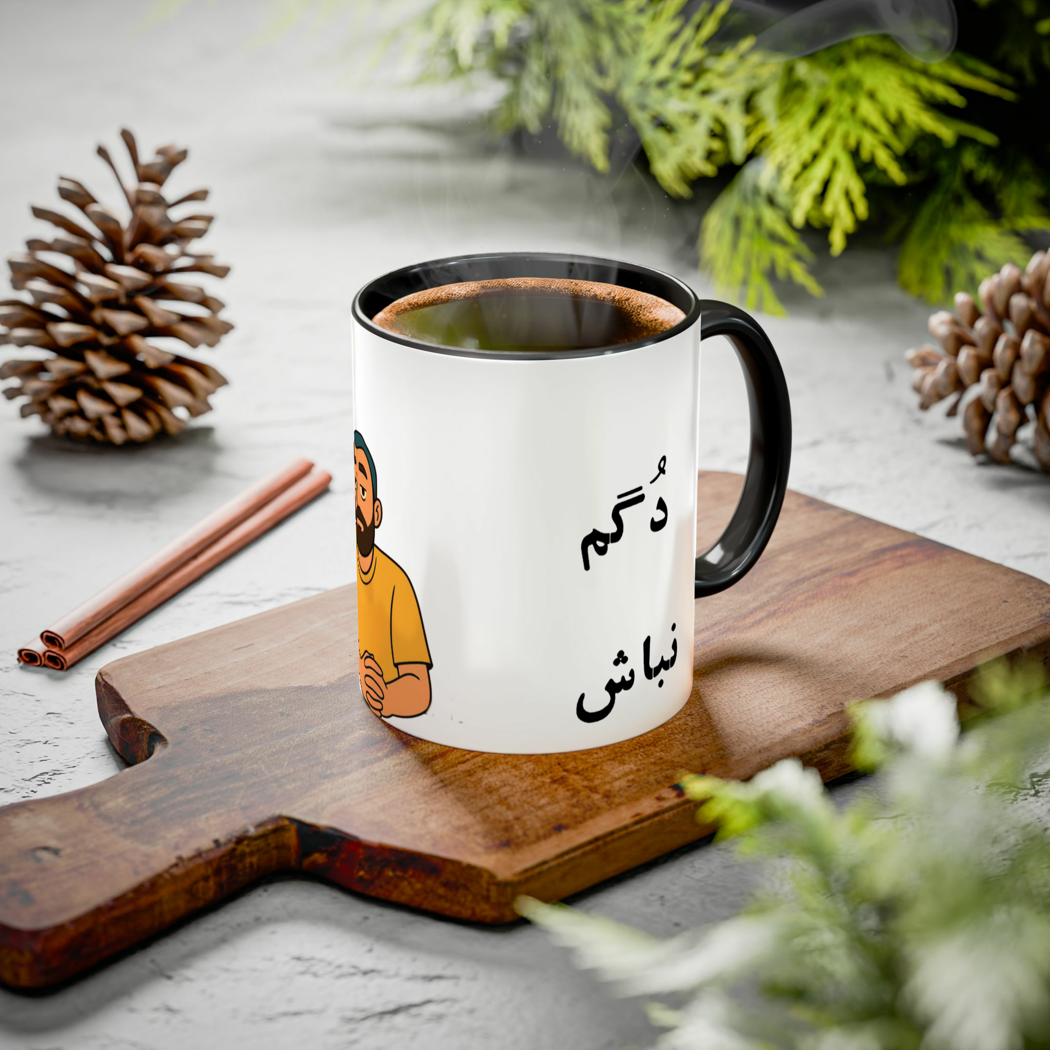 ماگ طرح کومانزمینه ۱ - رنگ مشکی1