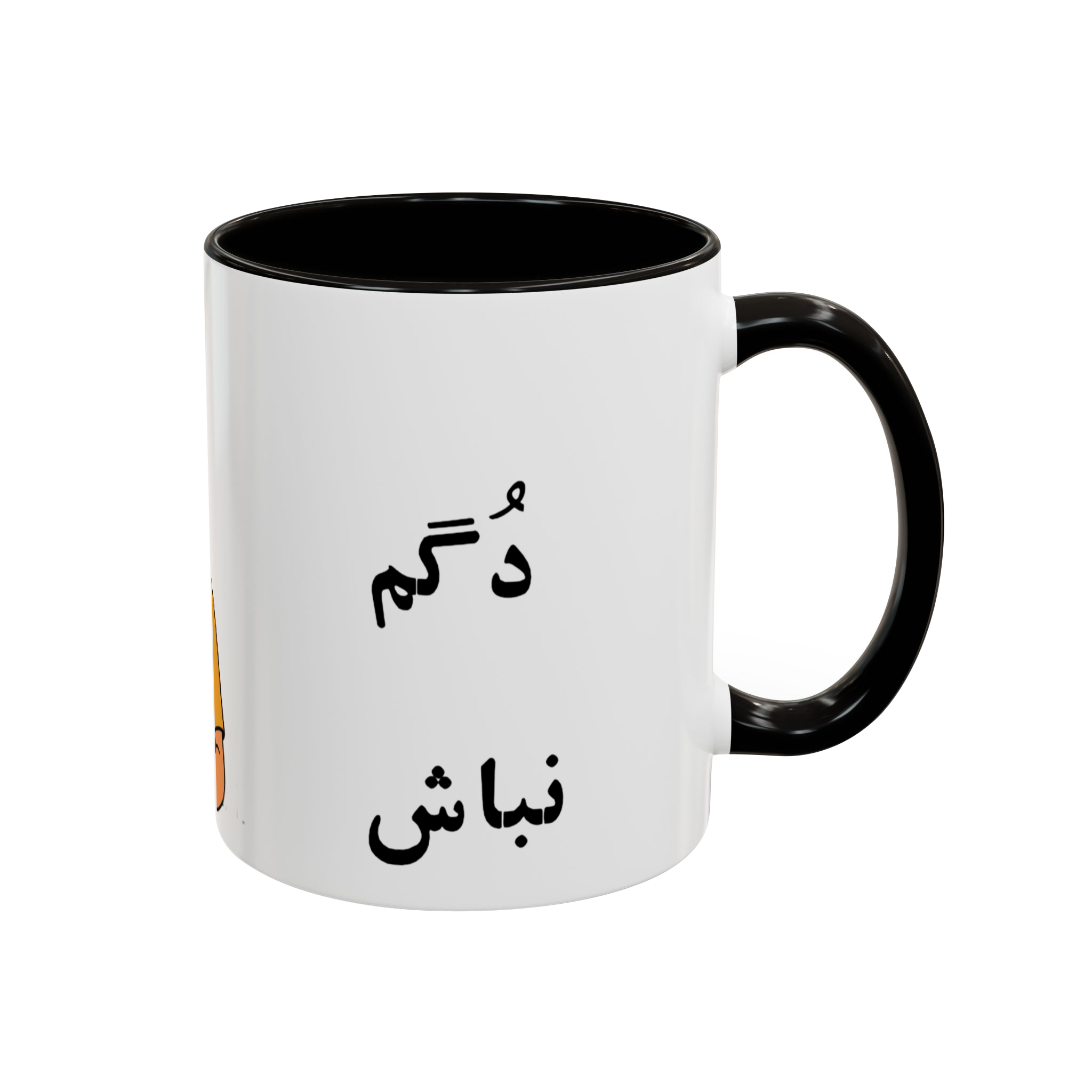 ماگ طرح کوماننمای راست - رنگ مشکی3