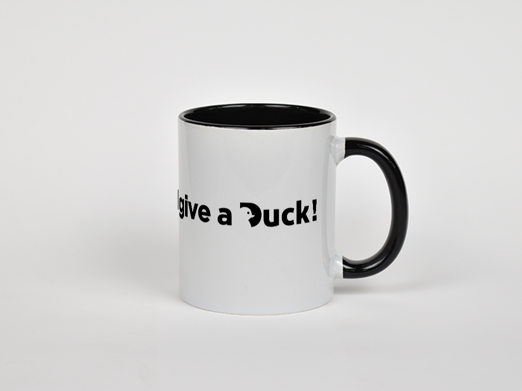 ماگ با طرح i don't give a duckنمای راست - رنگ سفید3