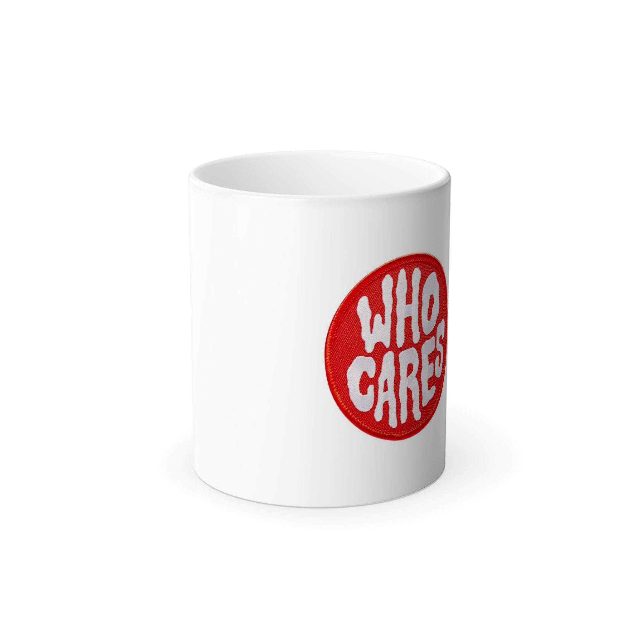 ماگ Who caresنمای روبرو - رنگ سفید3