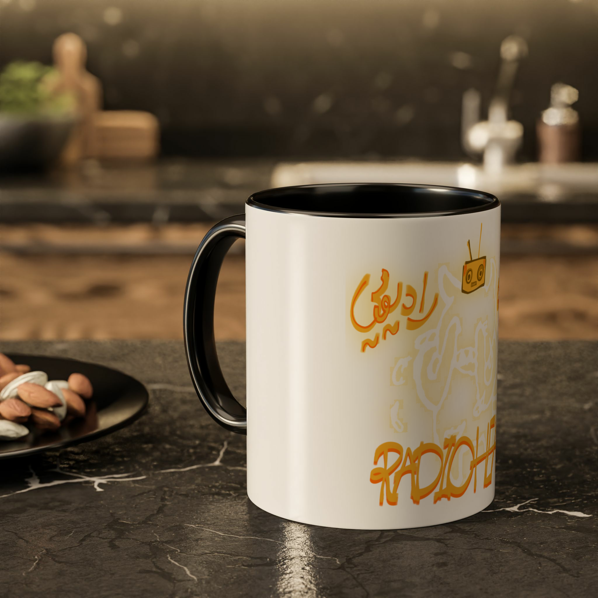 ماگ کله‌رادیویی - radioheadزمینه ۲ - رنگ مشکی