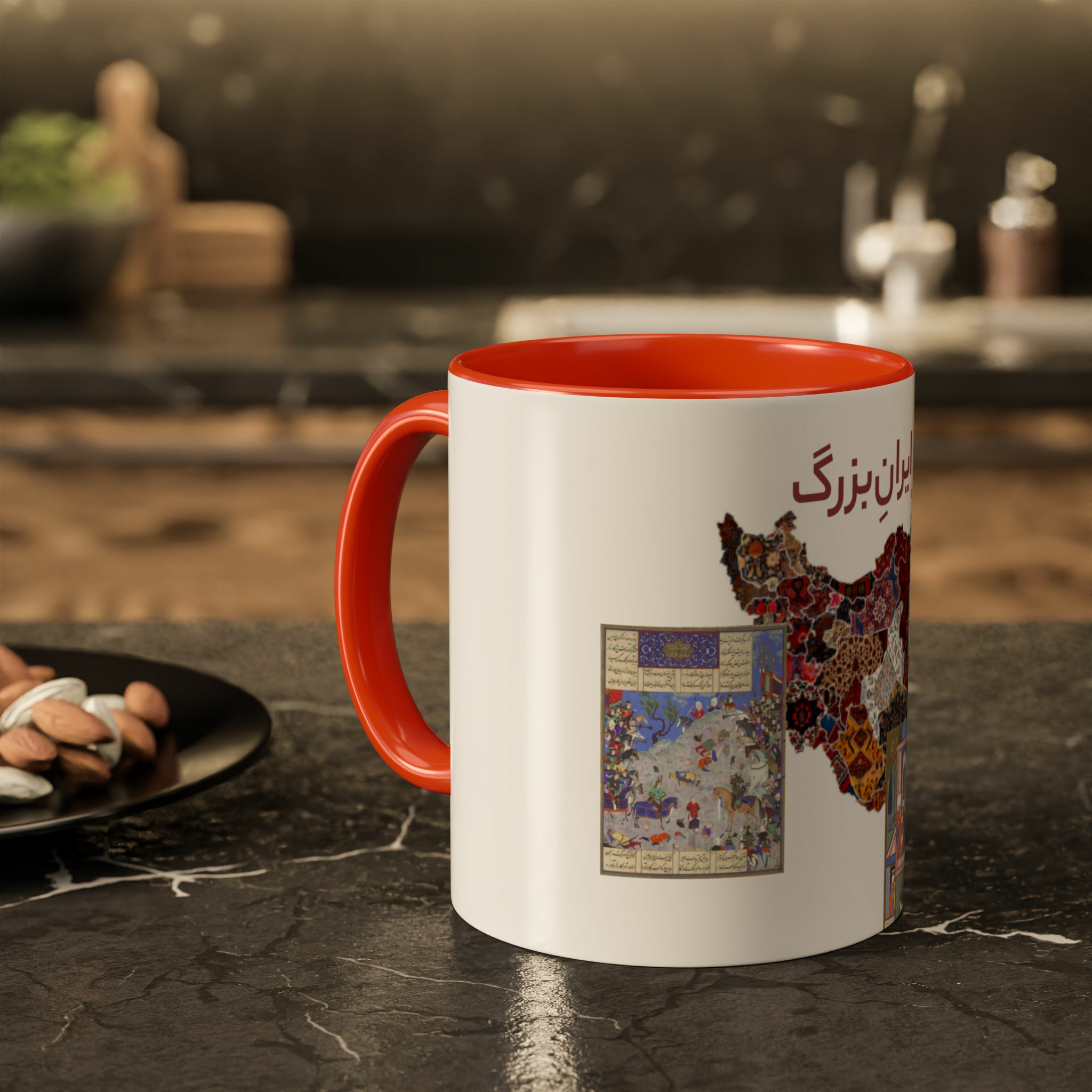 ماگ طرح ایران بزرگزمینه ۲ - رنگ نارنجی1