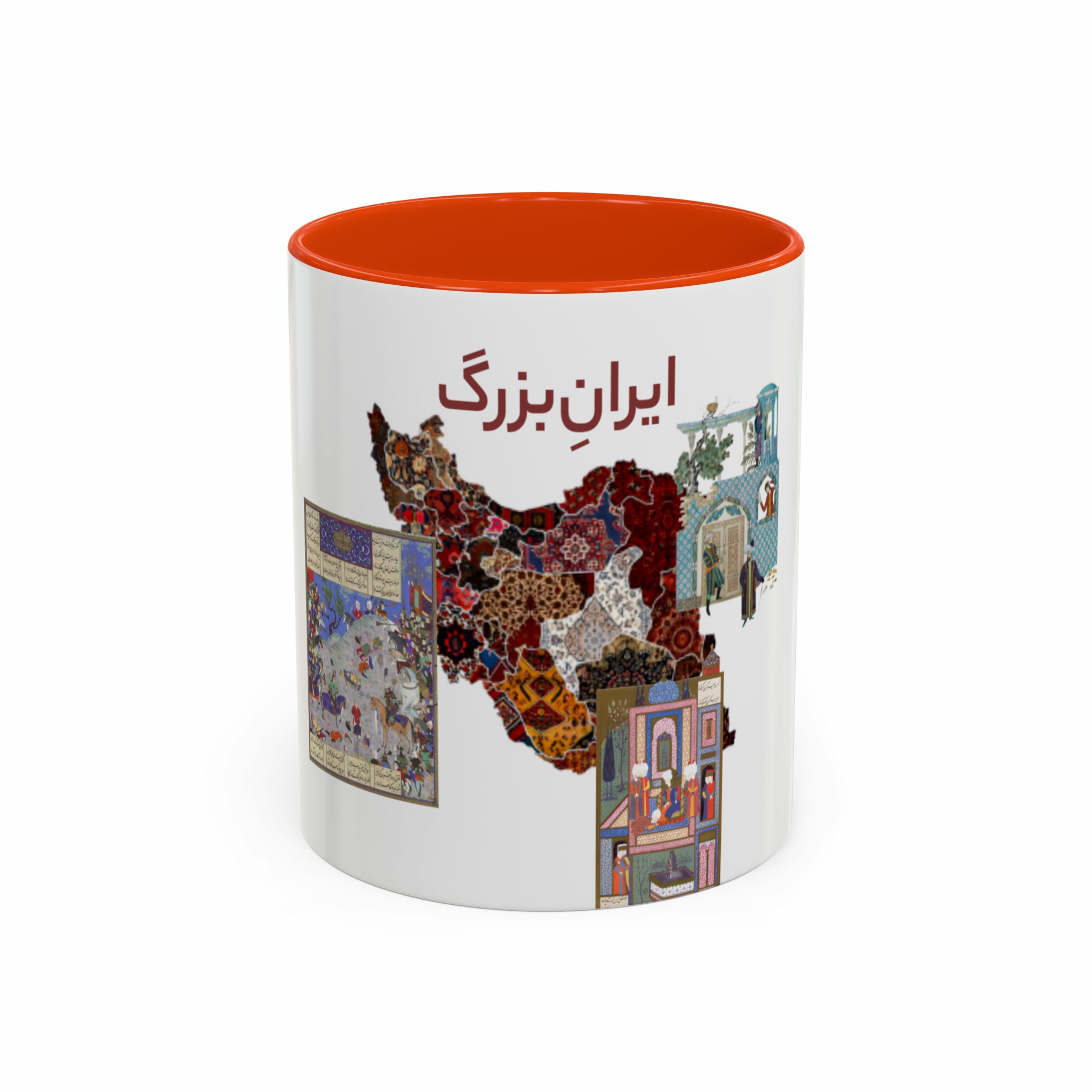 ماگ طرح ایران بزرگنمای روبرو - رنگ نارنجی2
