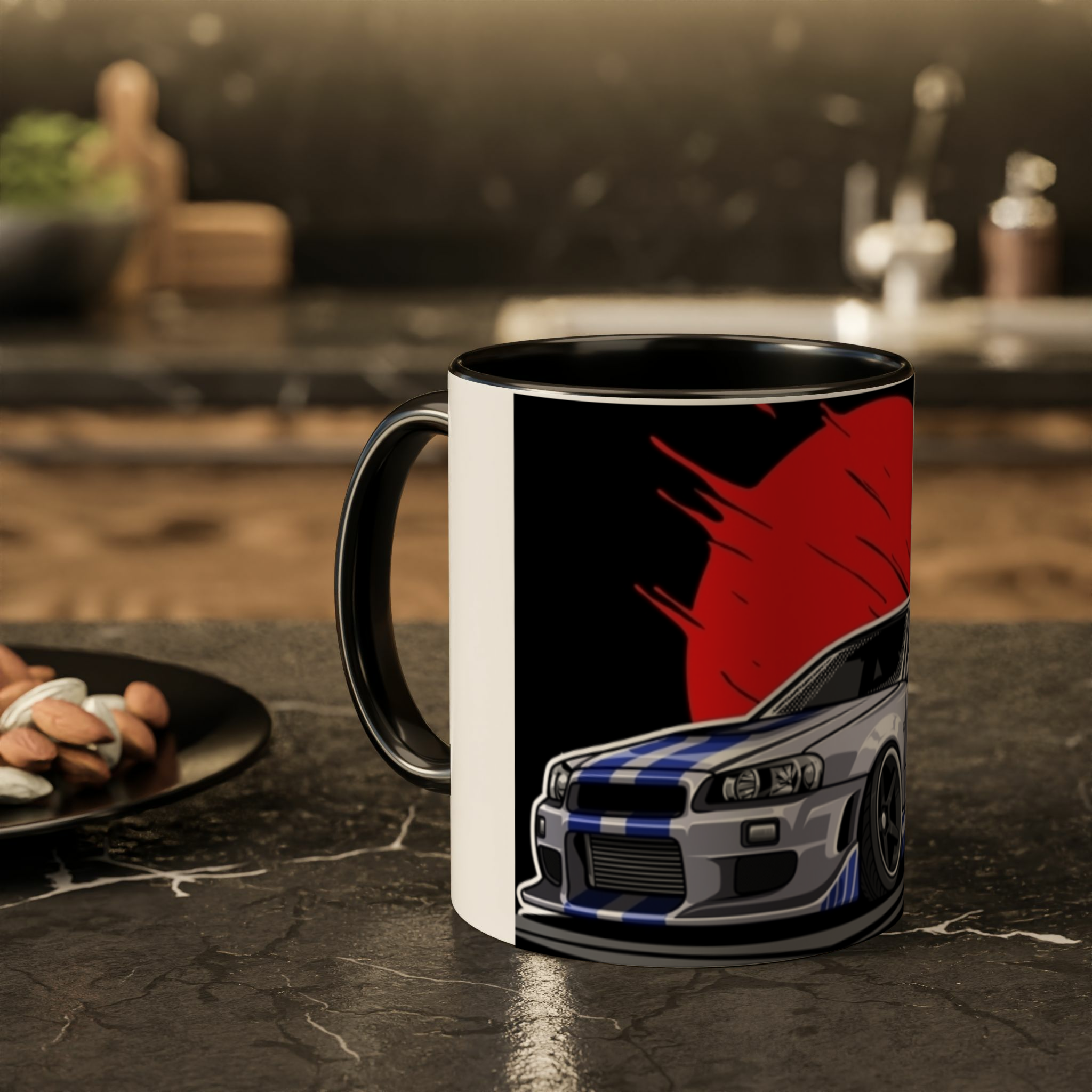 ماگ طرح nissan gtr r34زمینه ۲ - رنگ مشکی5