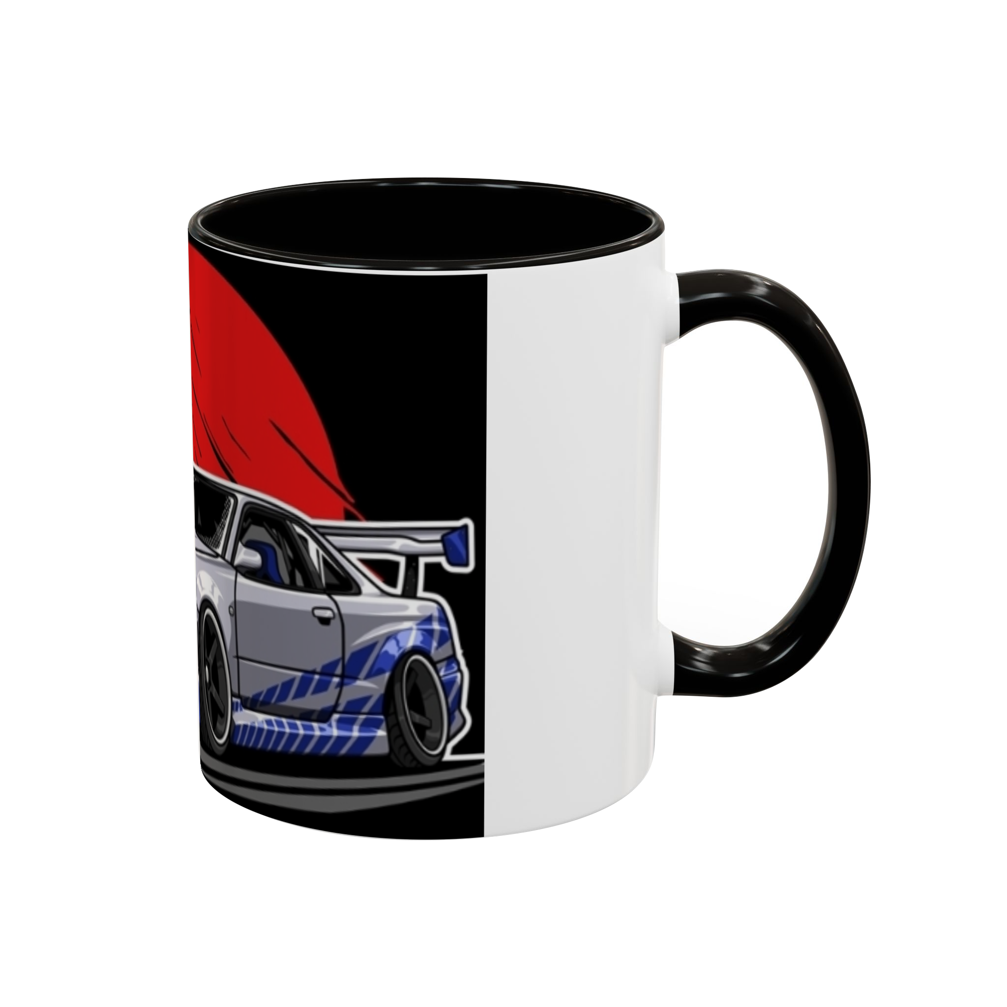 ماگ طرح nissan gtr r34نمای راست - رنگ مشکی