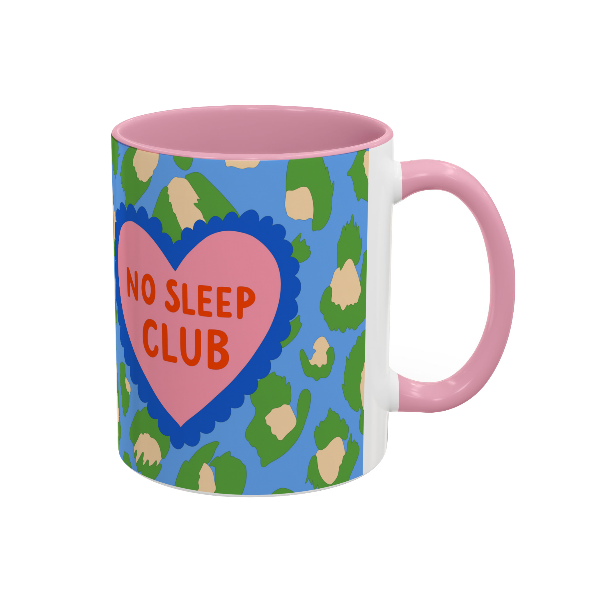 ماگ NO SLEEP CLUbنمای راست - رنگ صورتی
