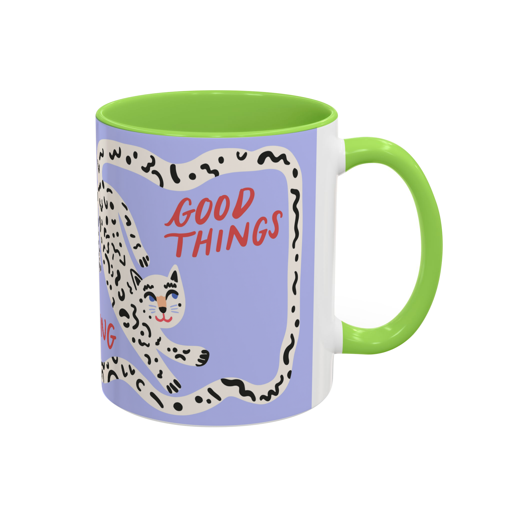 ماگ GOOD THINGSنمای راست - رنگ سبز روشن