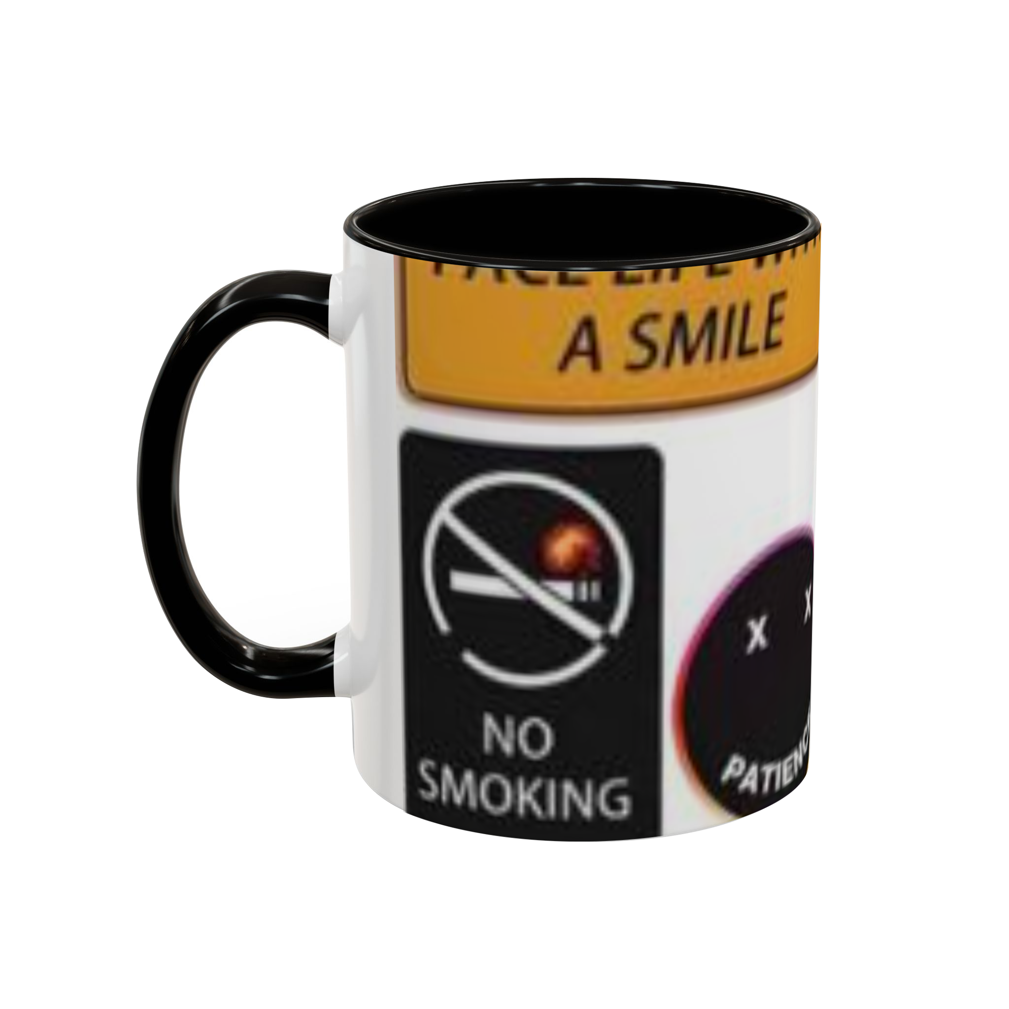 ماگ no smokingنمای چپ - رنگ مشکی2